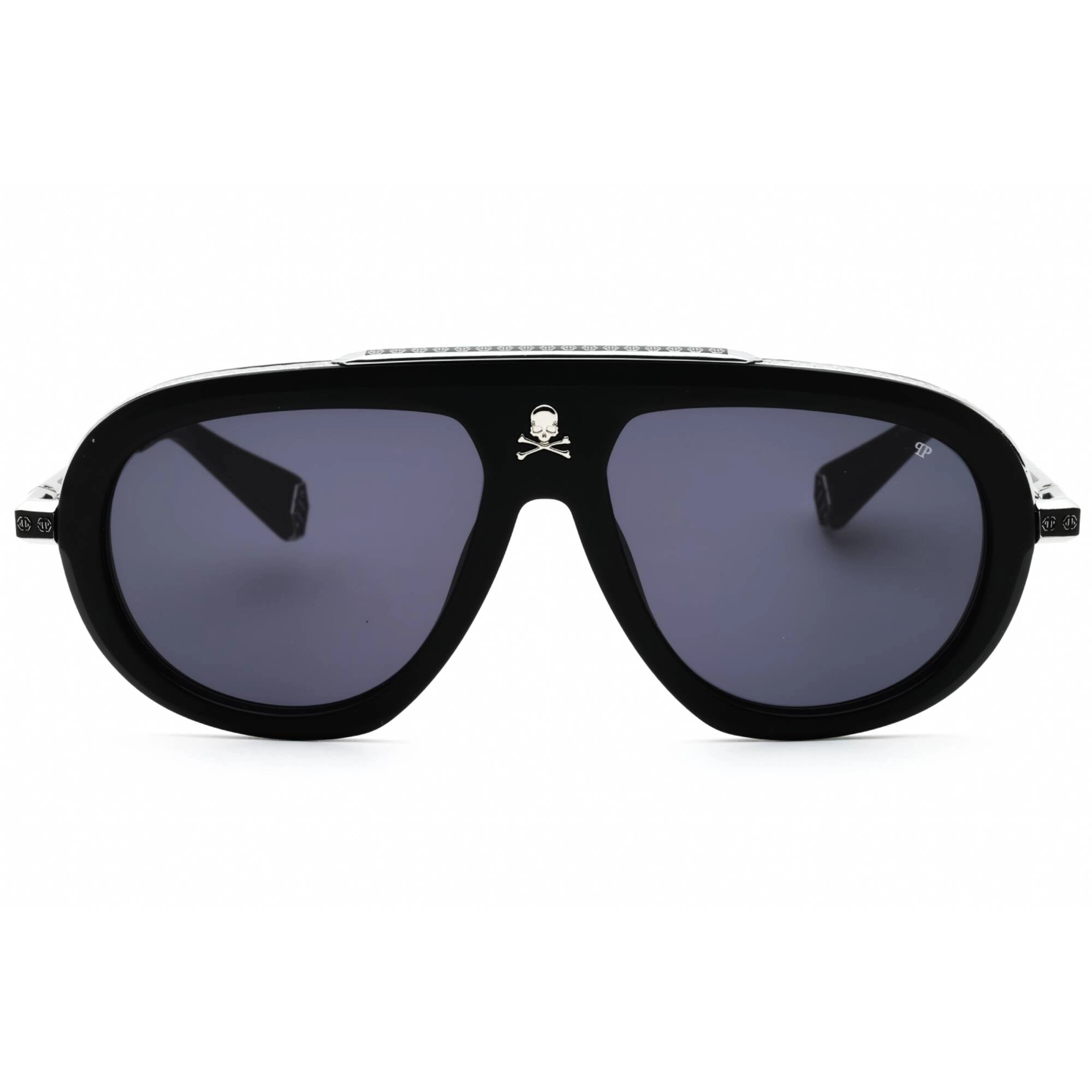 Philipp Plein Men's Sunglasses - Sandblast/Matte Black/Silver Frame | SPP151W 0703