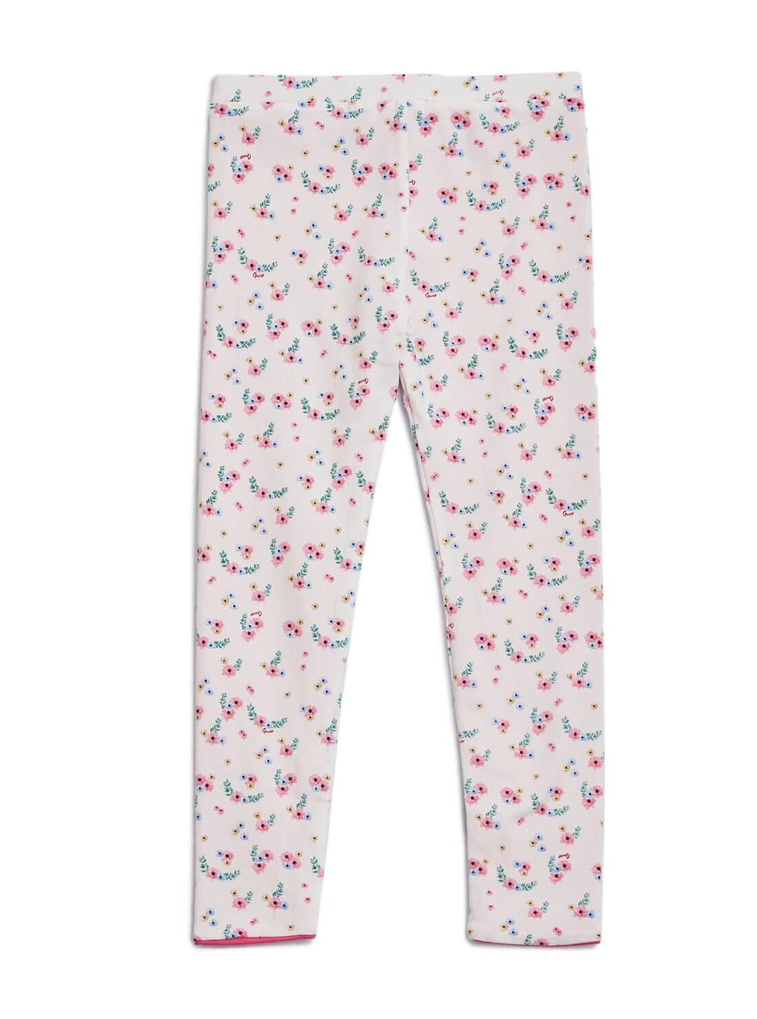 Pink Mini Flowers Reversible Leggings (2-7)