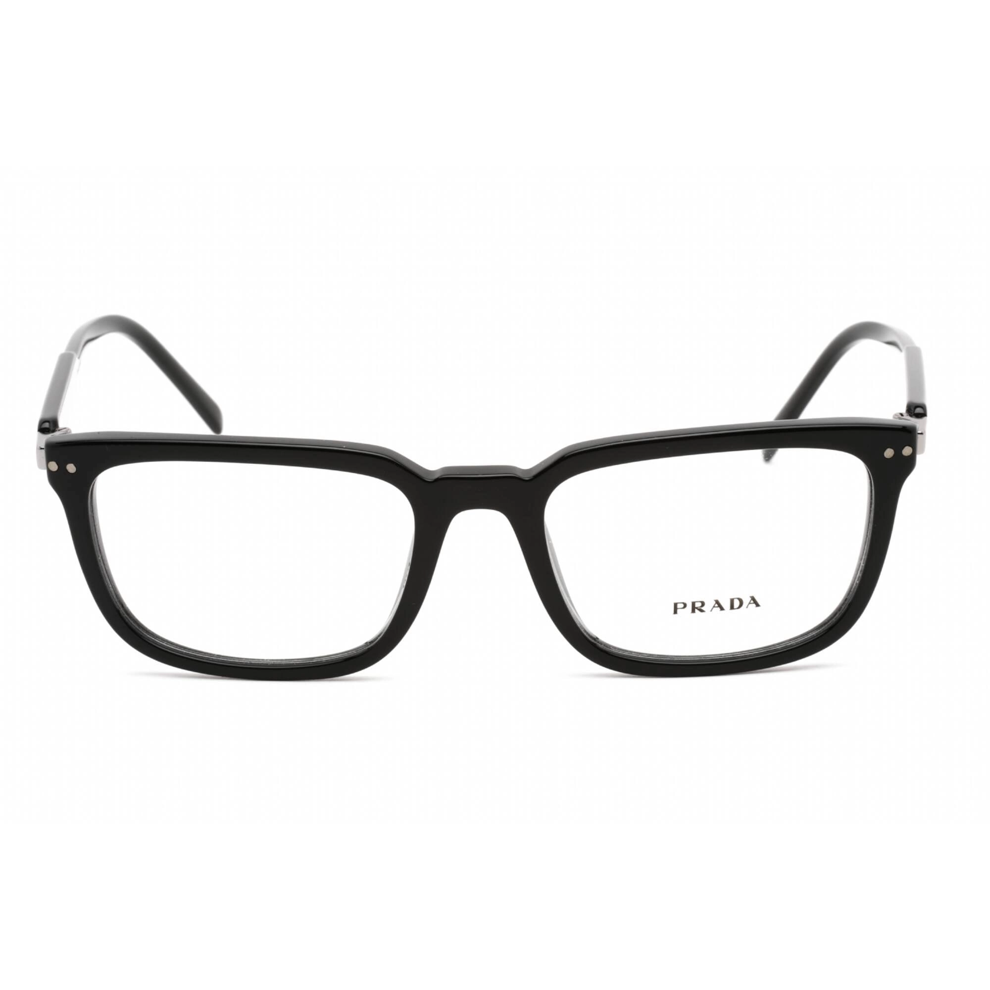 Prada Men's Eyeglasses - Clear Lens Black Plastic Rectangular Frame | 0PR 13YV 1AB1O1