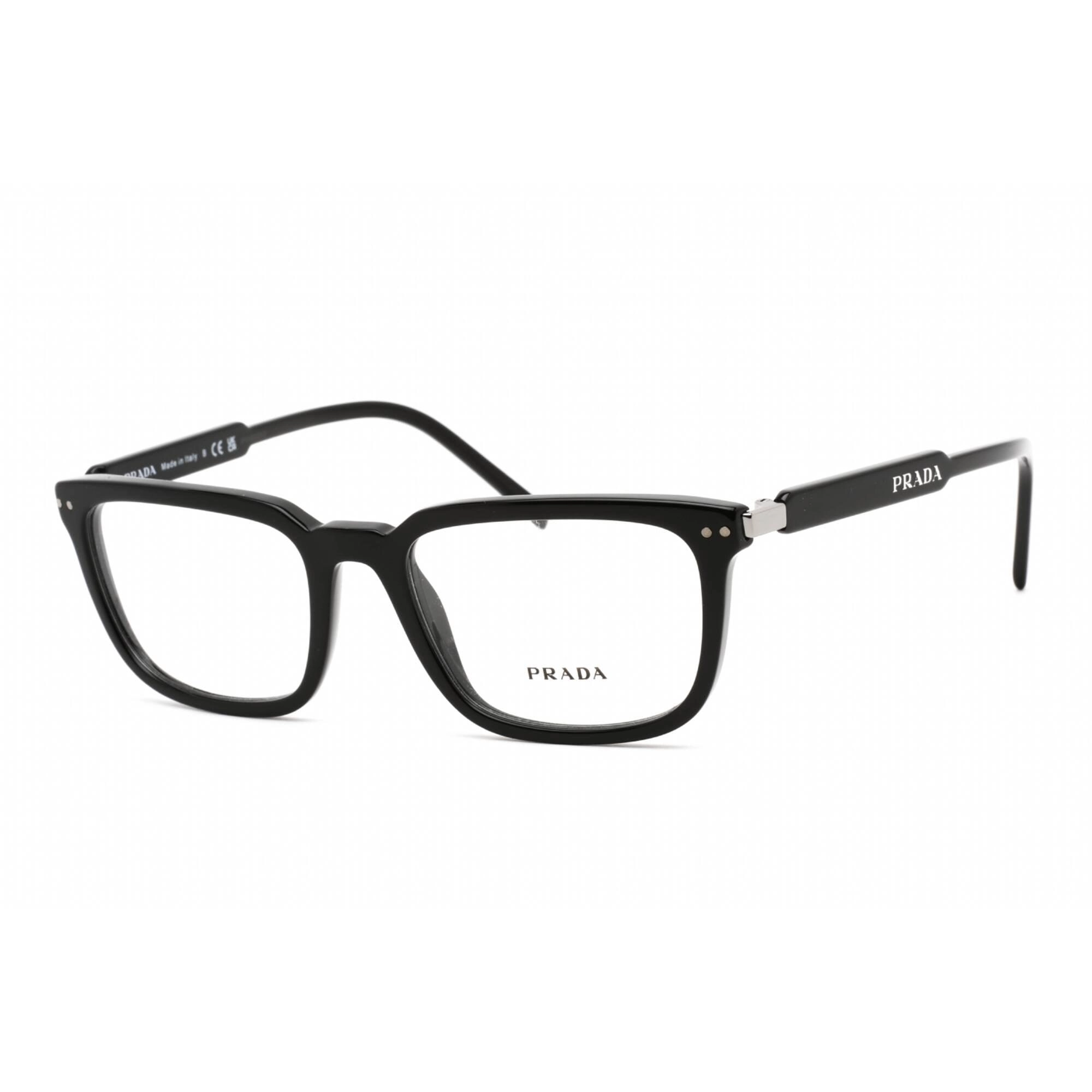 Prada Men's Eyeglasses - Clear Lens Black Plastic Rectangular Frame | 0PR 13YV 1AB1O1