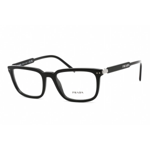 Prada Men's Eyeglasses - Clear Lens Black Plastic Rectangular Frame | 0PR 13YV 1AB1O1