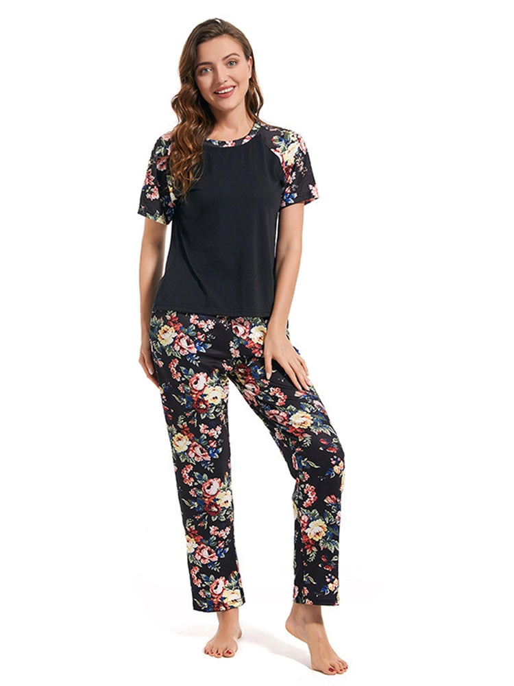 Printed Knit Loungewear Pajama Set