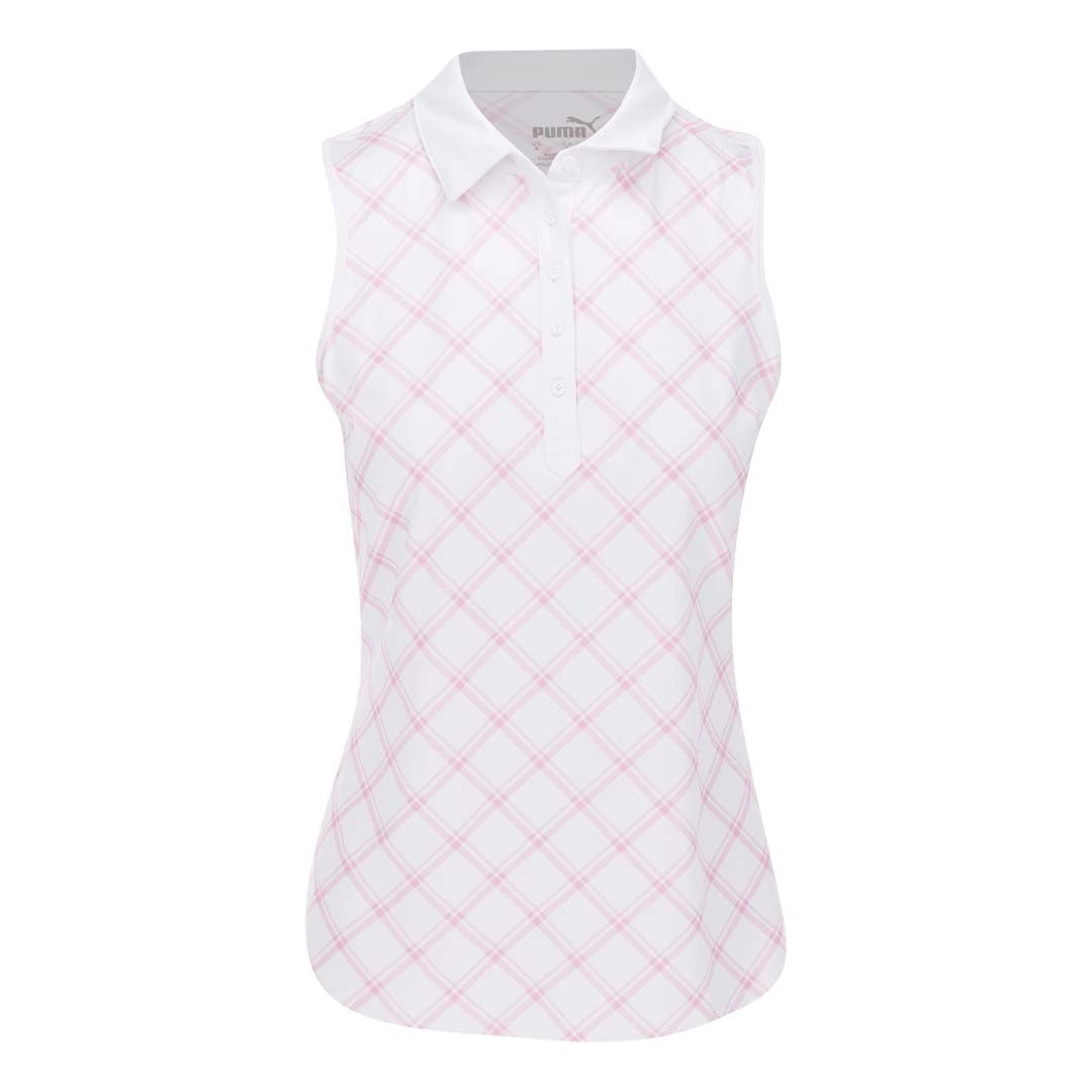 Puma - Women's Cloudspun Plaid Sleeveless Polo (623919 01)