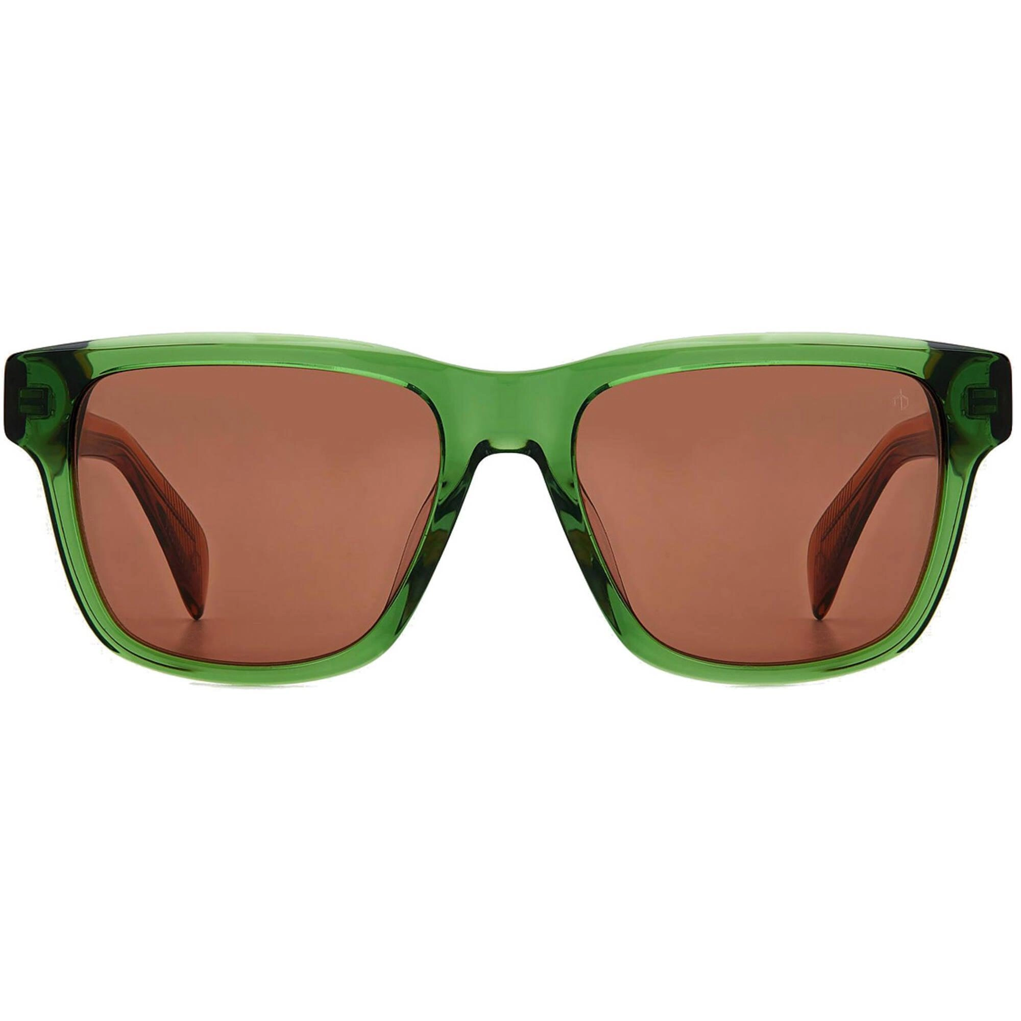 Rag and Bone Men's Sunglasses - Green Square Frame Brown Lens | RNB5041/S 01ED