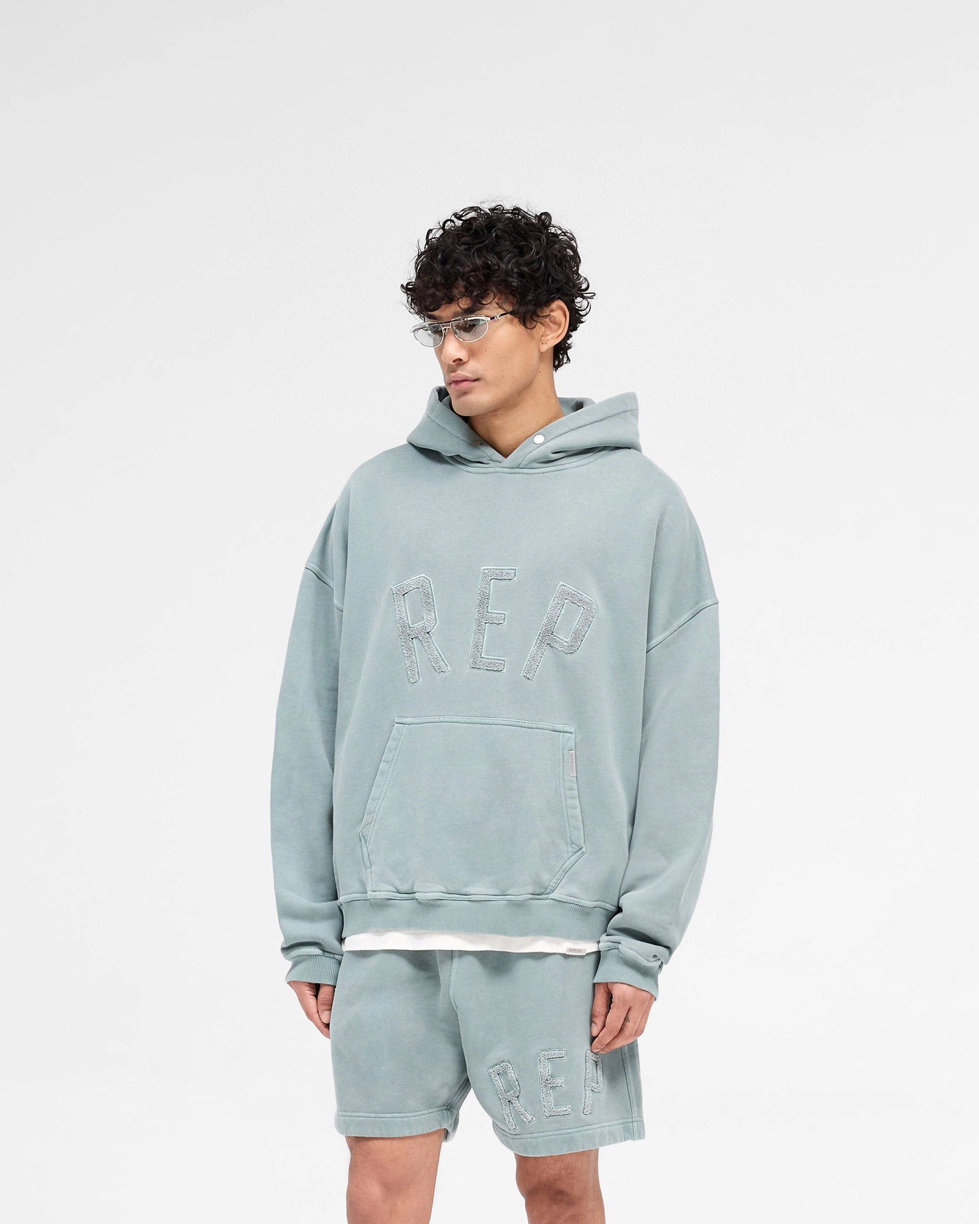 Rep Applique Hoodie - Forest Green