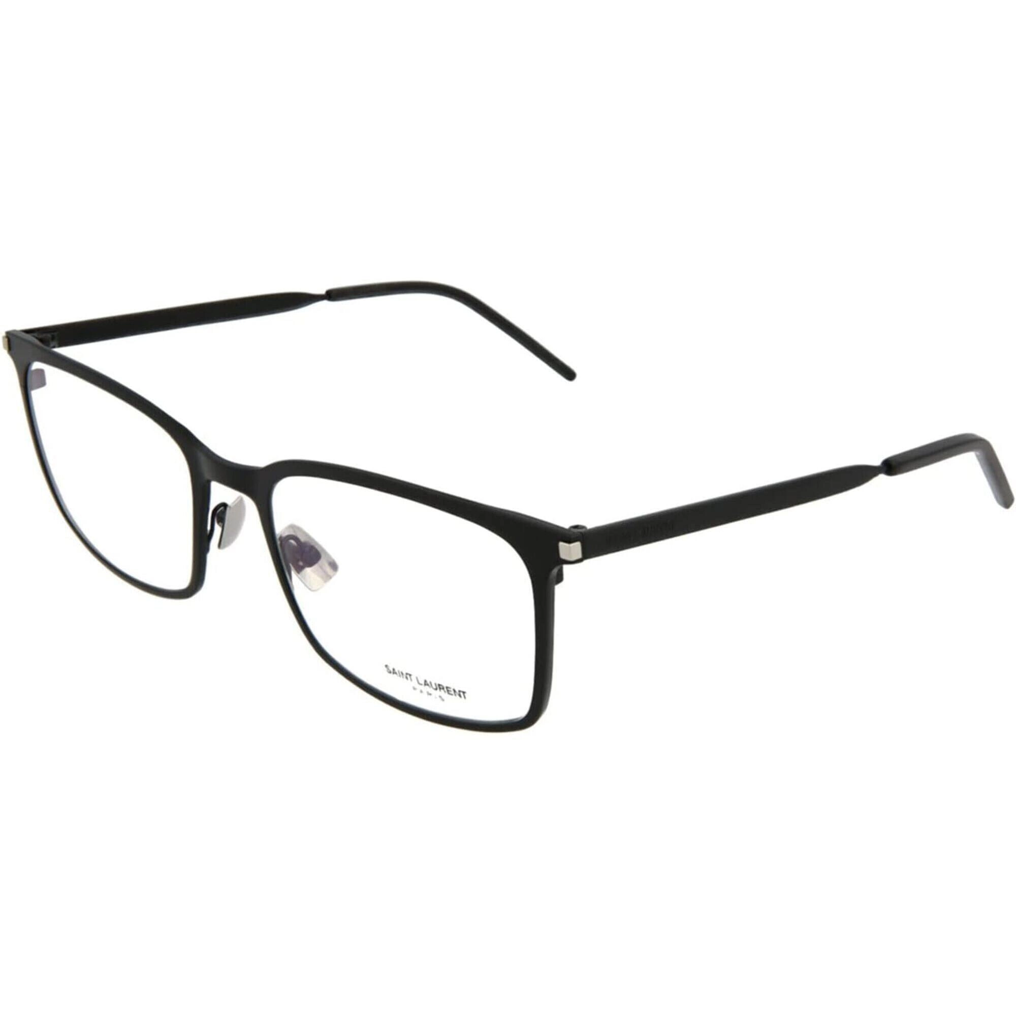 Saint Laurent Men's Eyeglasses - Black Metal Rectangular | SAINT LAURENT SL265 005