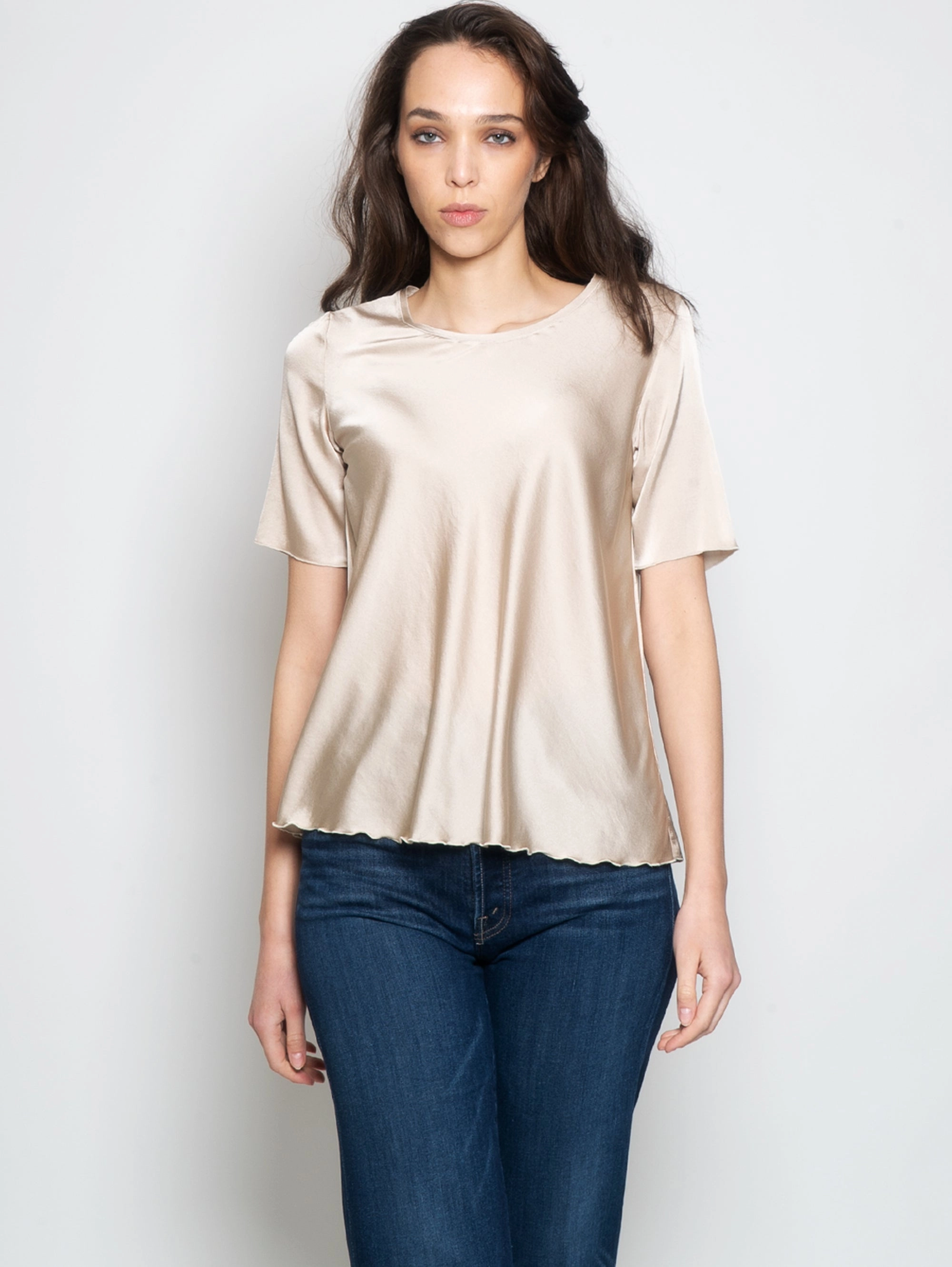 Sand Silk Blouse