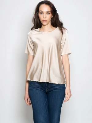 Sand Silk Blouse