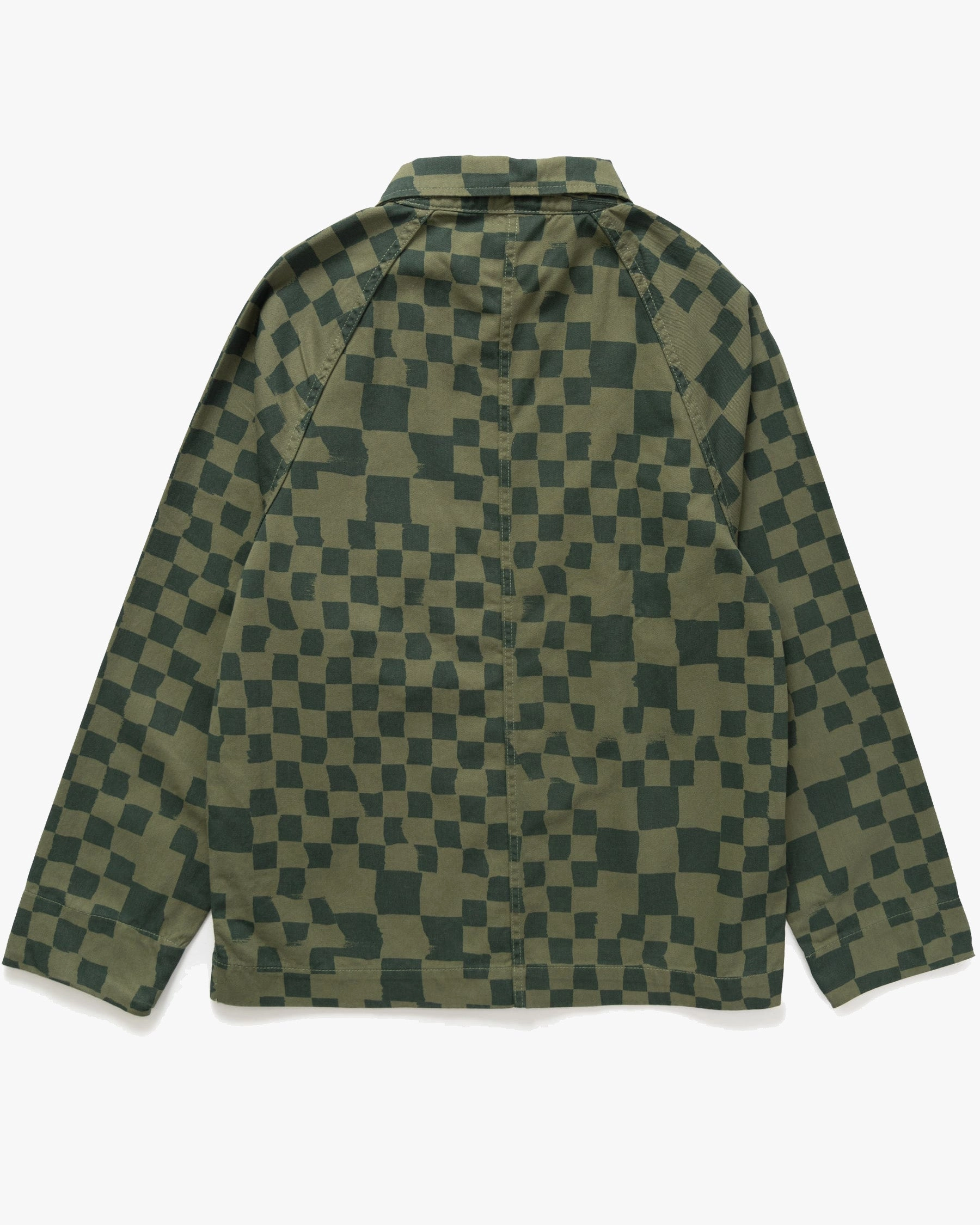 Service Works Drill Printed Front Of House Jacket - Olive Checker