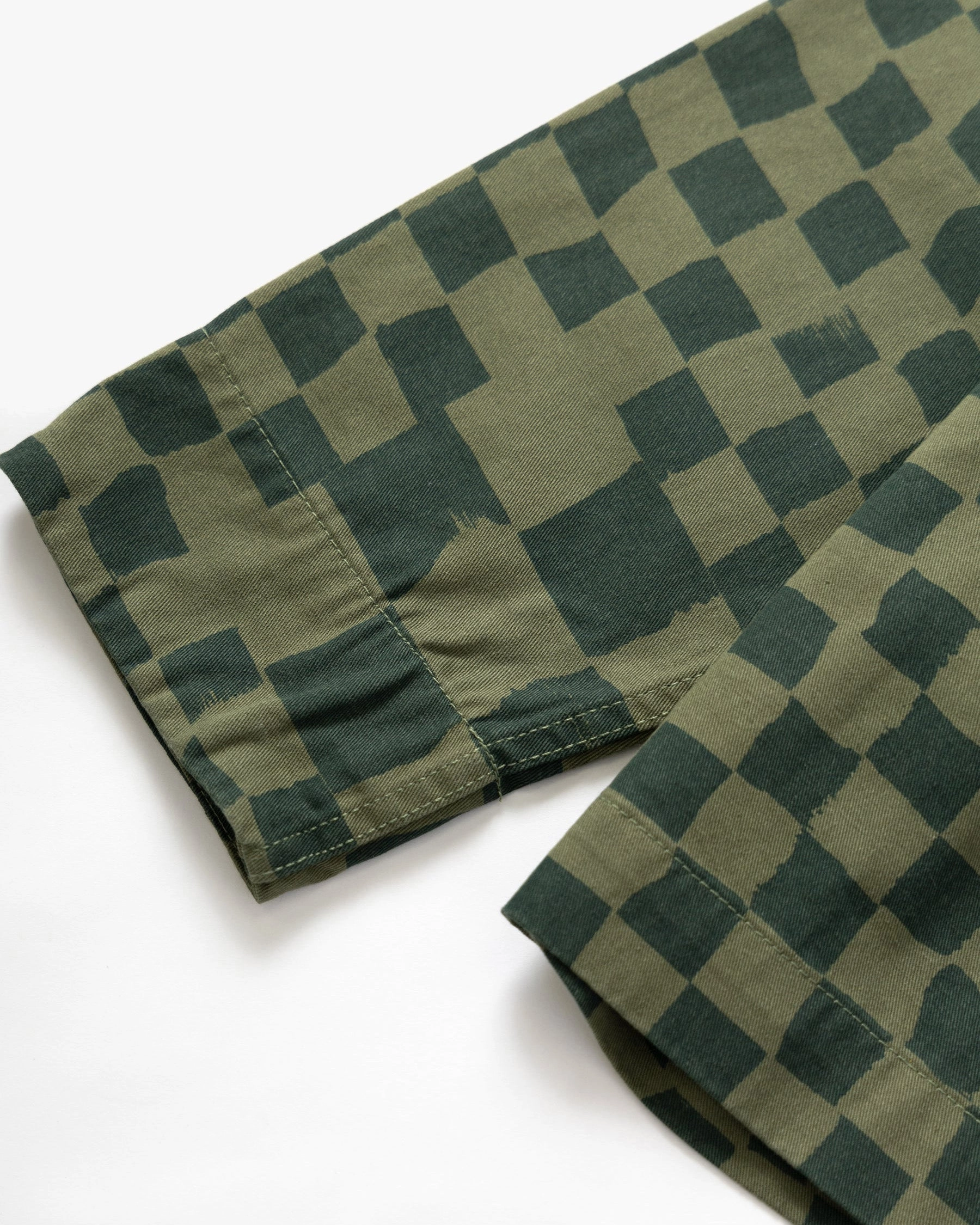 Service Works Drill Printed Front Of House Jacket - Olive Checker