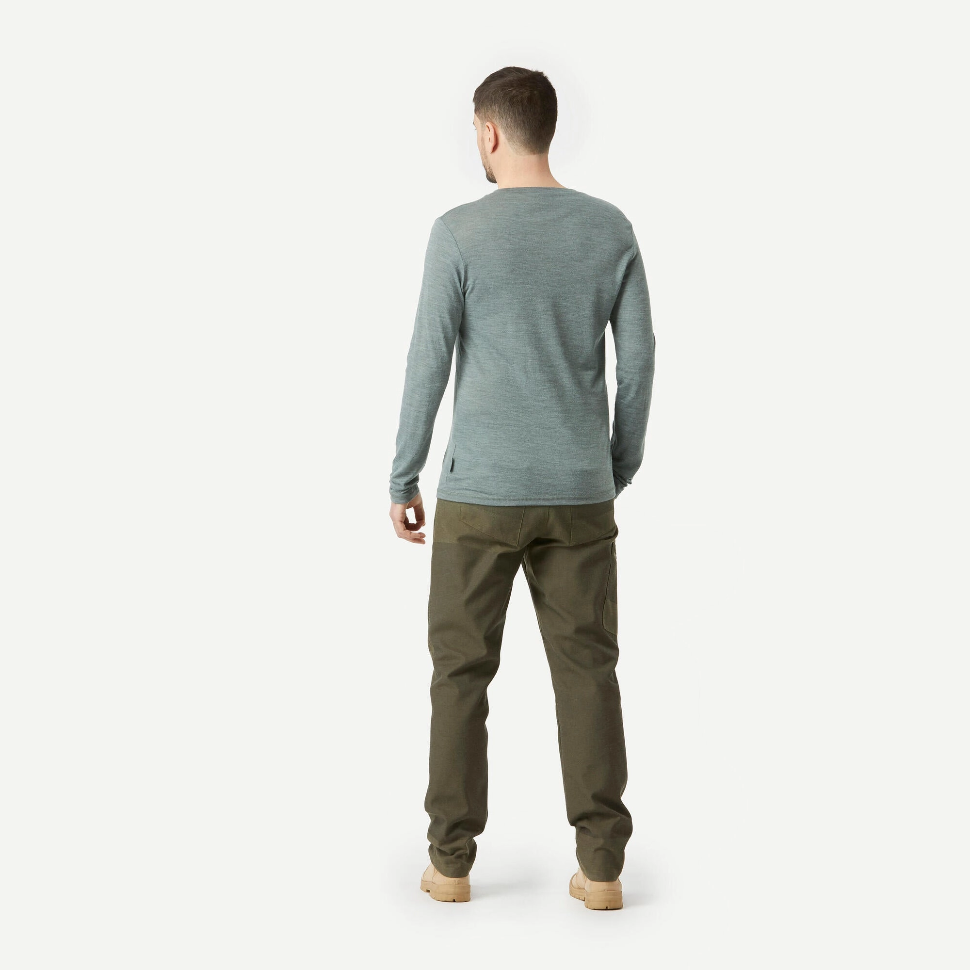 Simond  Men's Travel 500 Merino Wool Long-sleeve Shirt