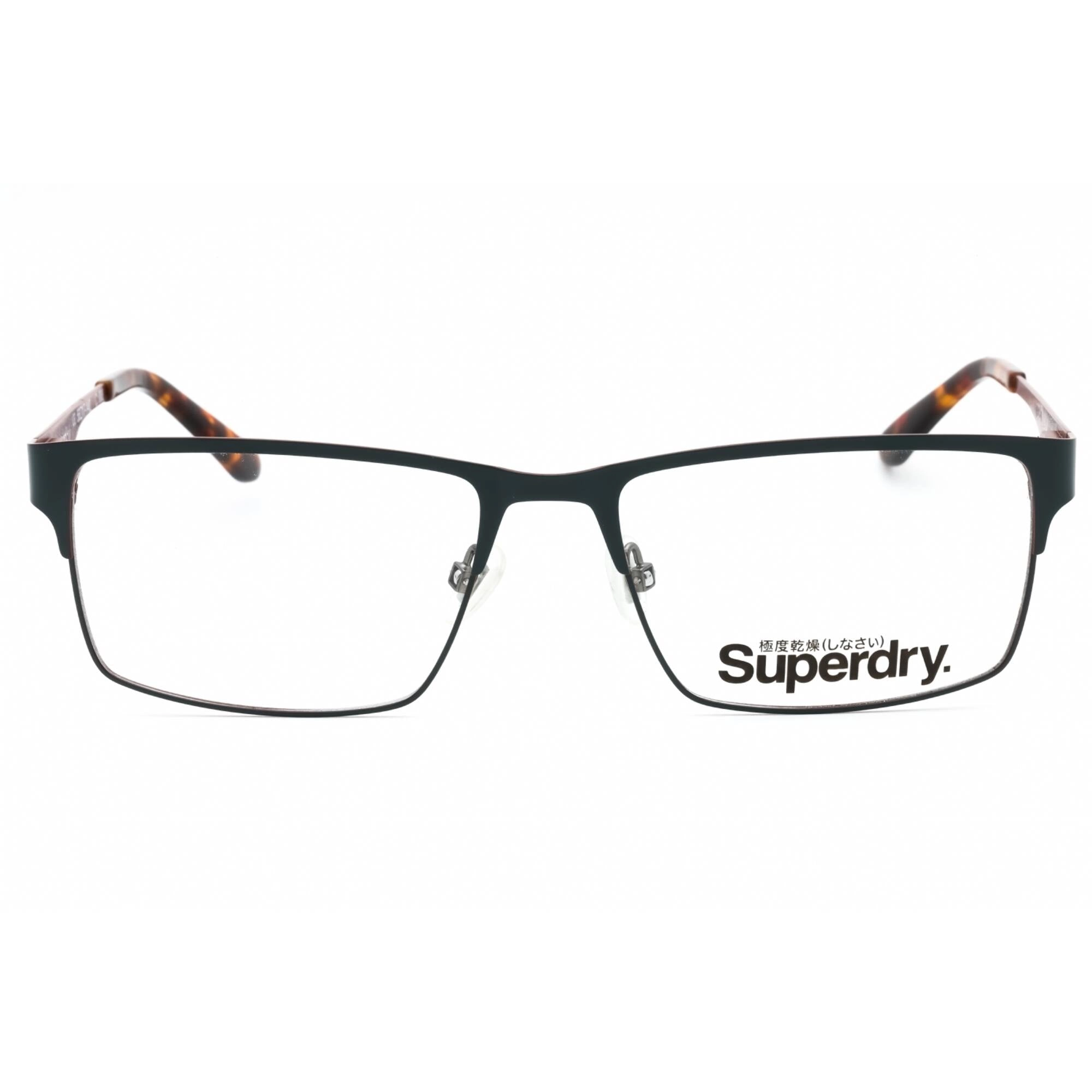 Superdry Men's Eyeglasses - Grey/Burgundy Metal Square Full Rim Frame | SDO-YOSHI 008