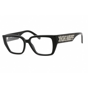 Swarovski Men's Eyeglasses - Rectangular Shape Shiny Black Plastic Frame | SK5446 001