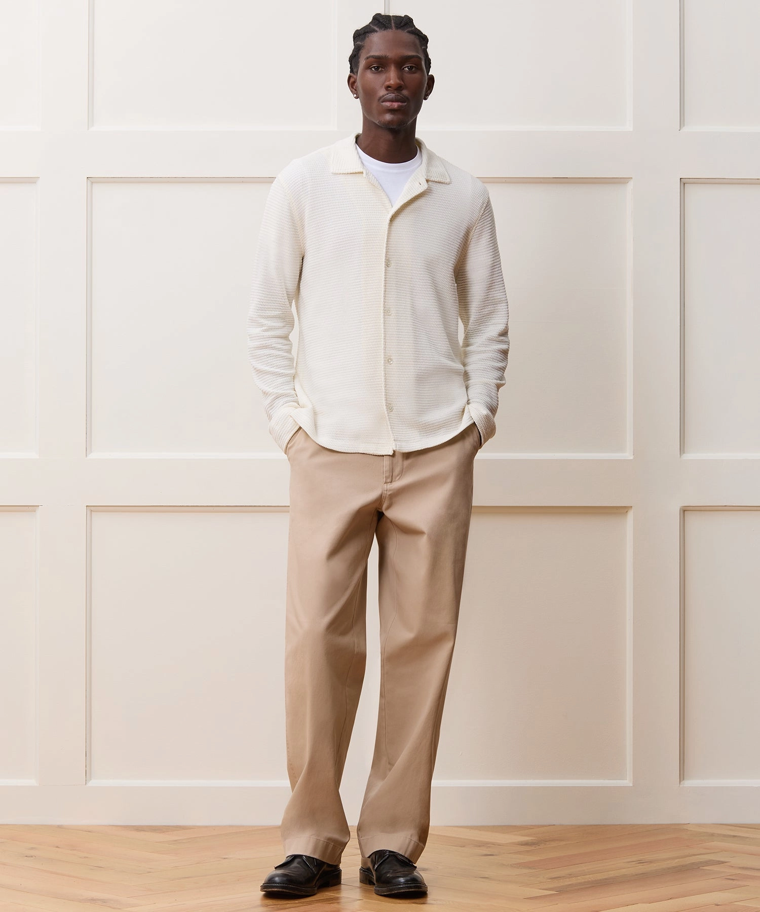 Textured Knit Polo Shirt