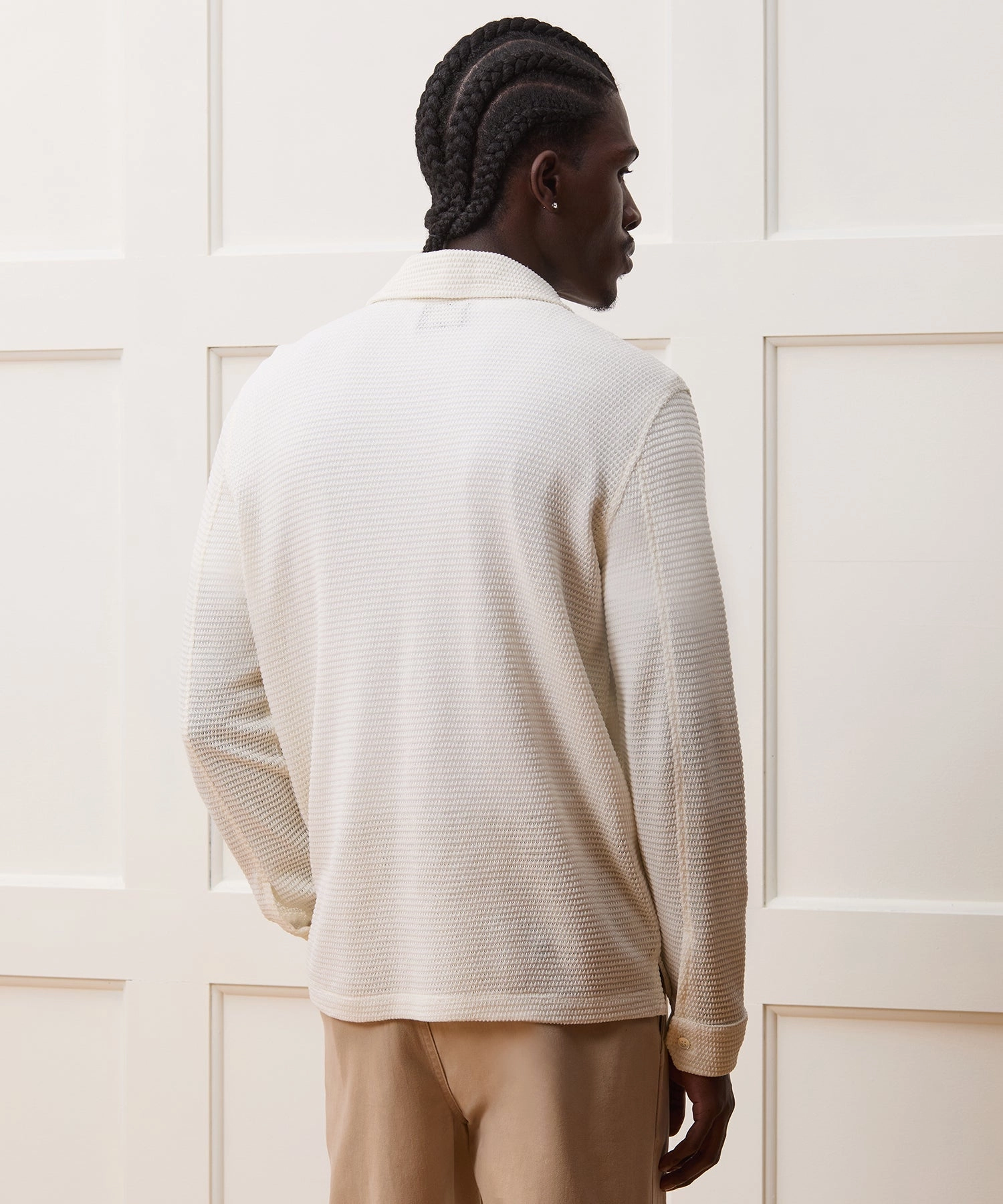 Textured Knit Polo Shirt