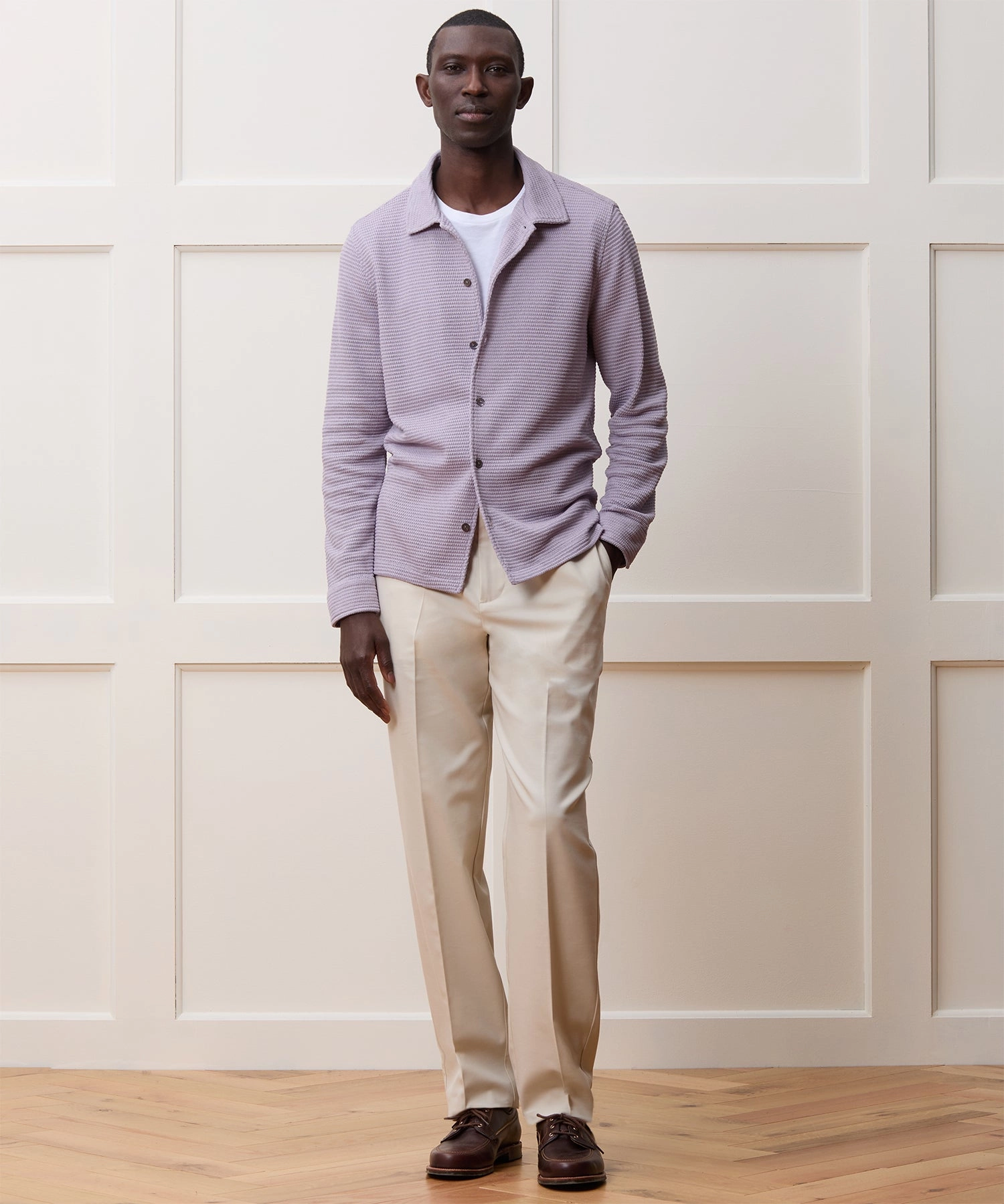 Textured Knit Polo Shirt