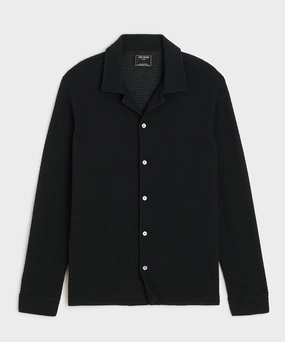 Textured Knit Polo Shirt
