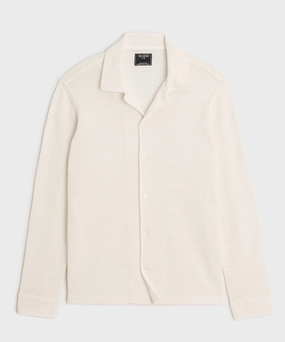 Textured Knit Polo Shirt