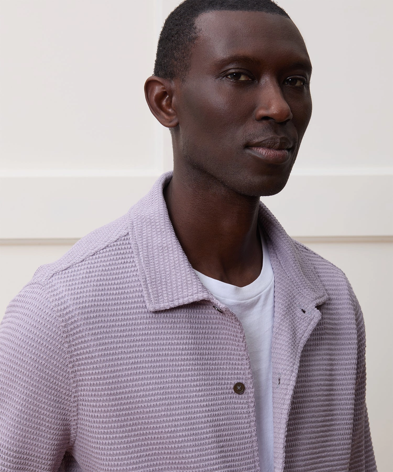 Textured Knit Polo Shirt