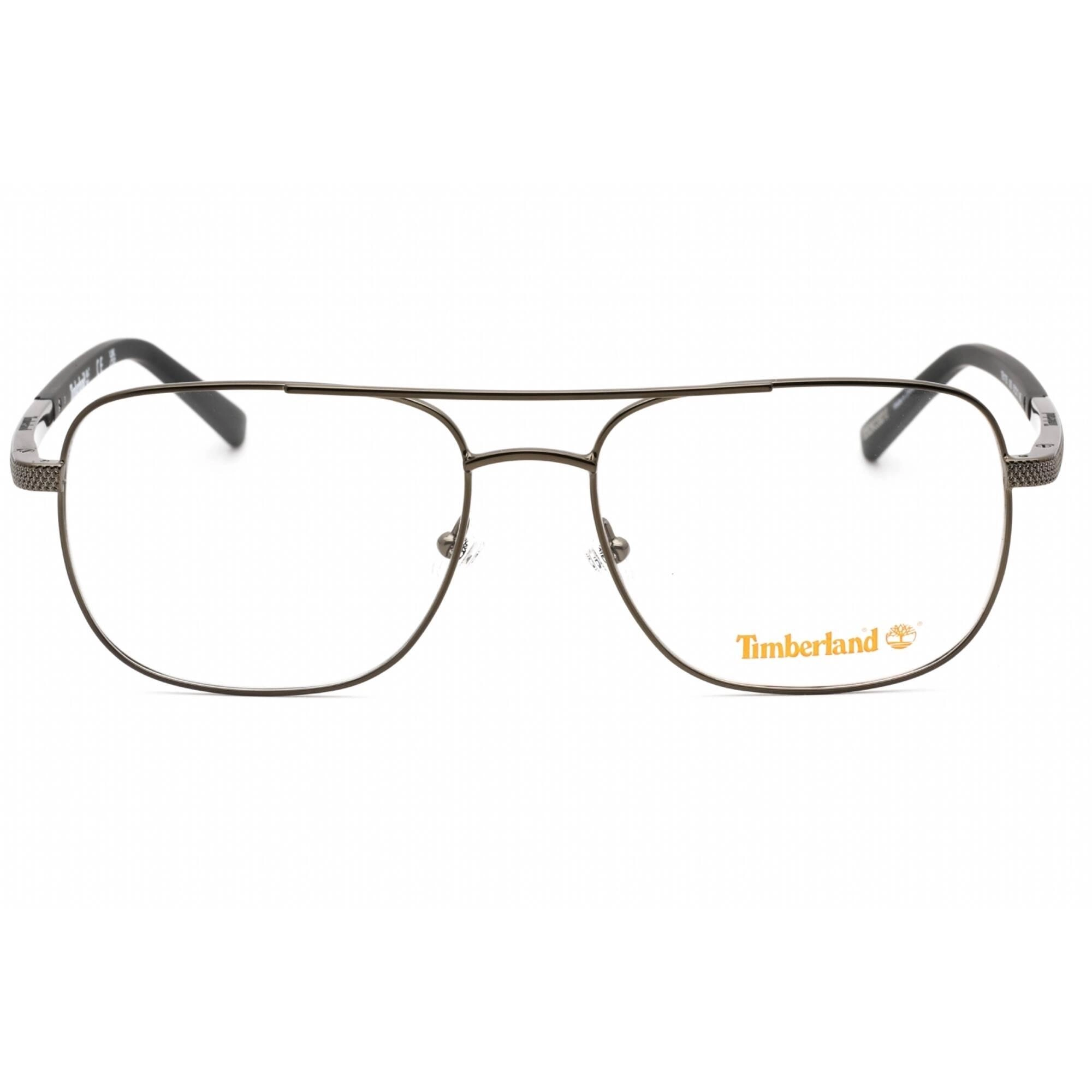 Timberland Men's Eyeglasses - Shiny Gunmetal Full Rim Aviator Shape Frame | TB1725 008