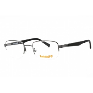 Timberland Men's Eyeglasses - Shiny Gunmetal Metal Half Rim Frame, 56 mm | TB1787 008