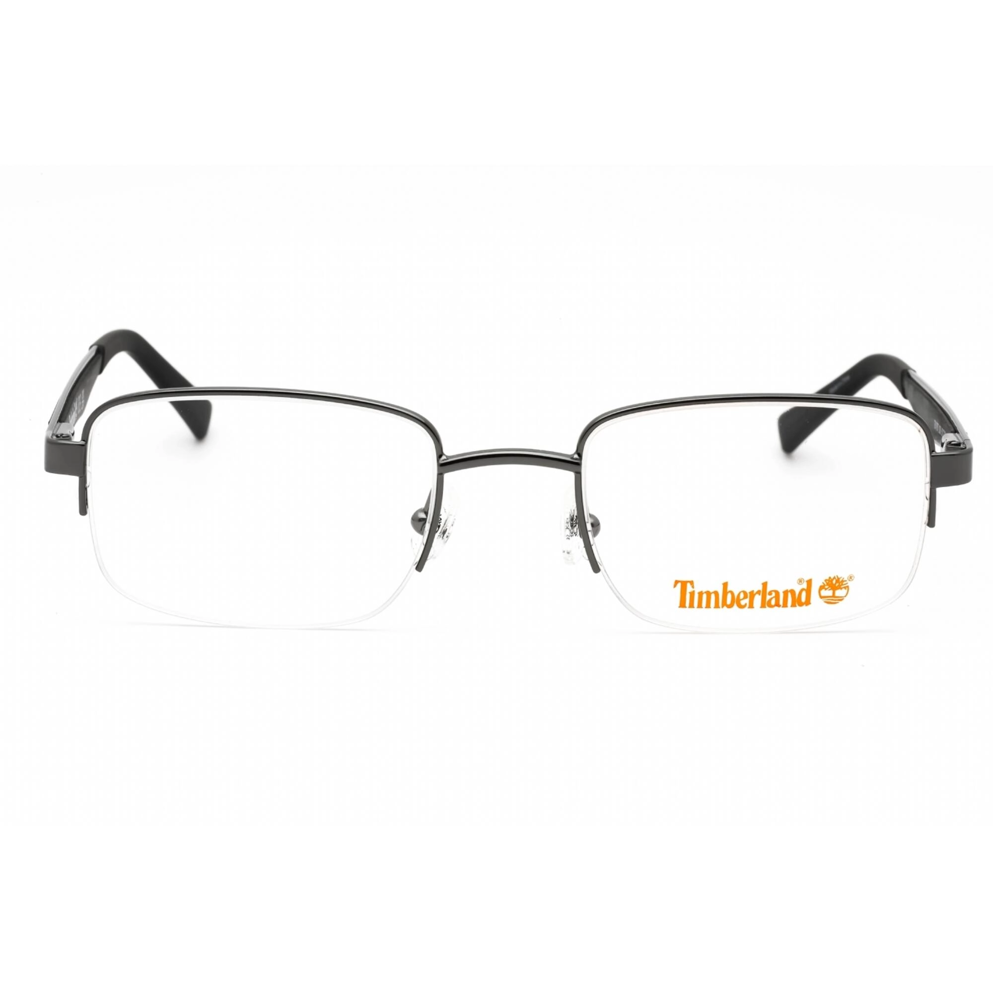 Timberland Men's Eyeglasses - Shiny Gunmetal Metal Half Rim Frame, 56 mm | TB1787 008