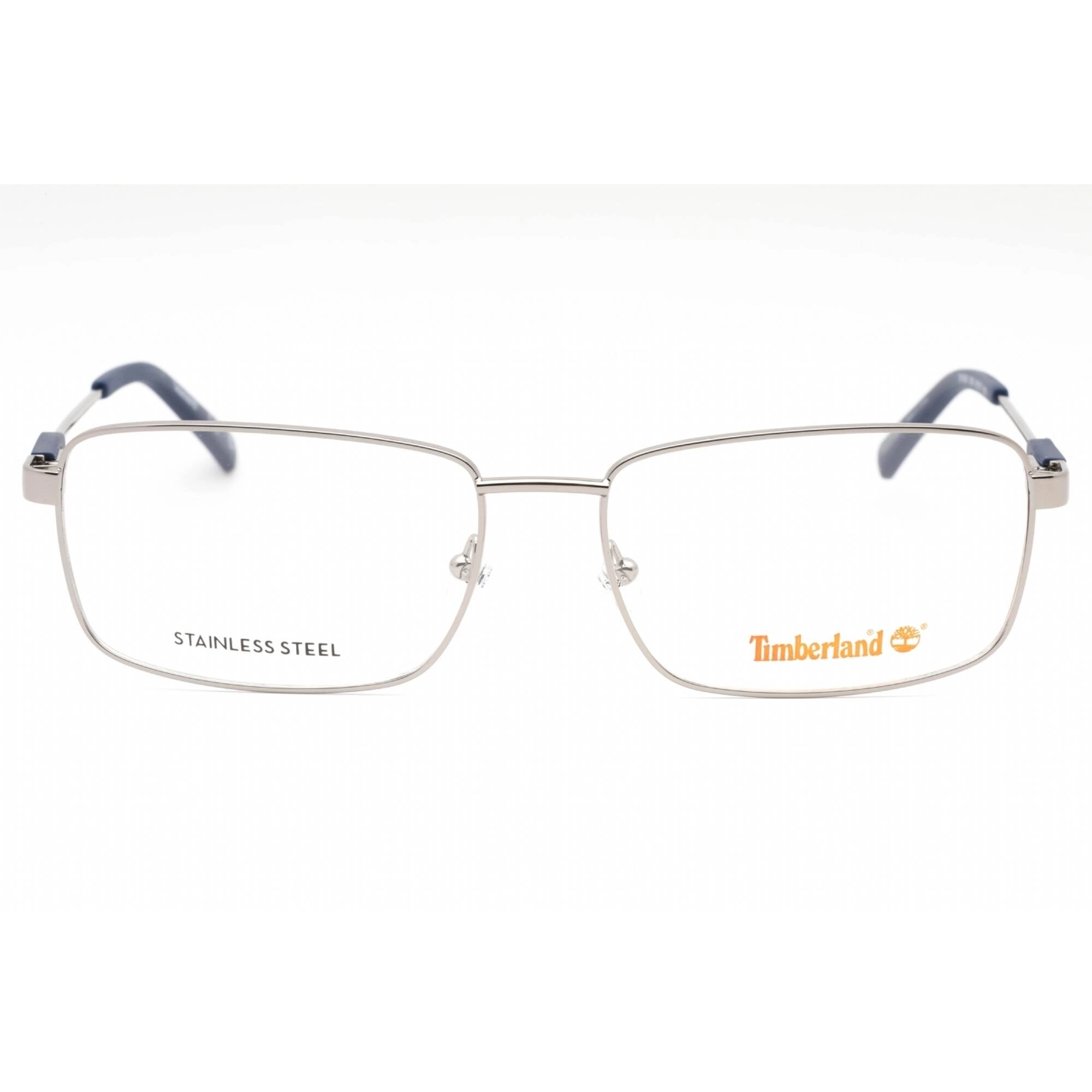 Timberland Men's Eyeglasses - Shiny Gunmetal Metal Rectangular Full Rim | TB1669 008