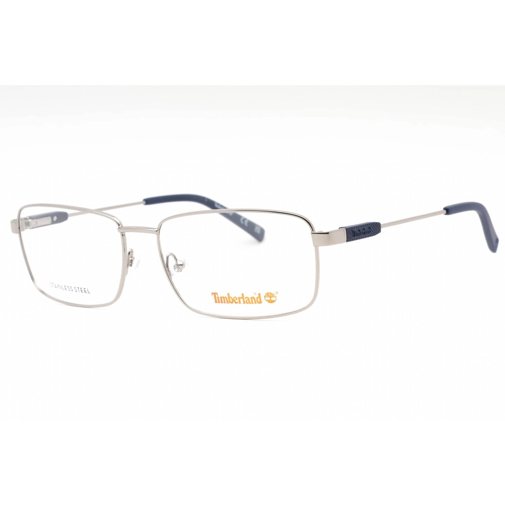 Timberland Men's Eyeglasses - Shiny Gunmetal Metal Rectangular Full Rim | TB1669 008