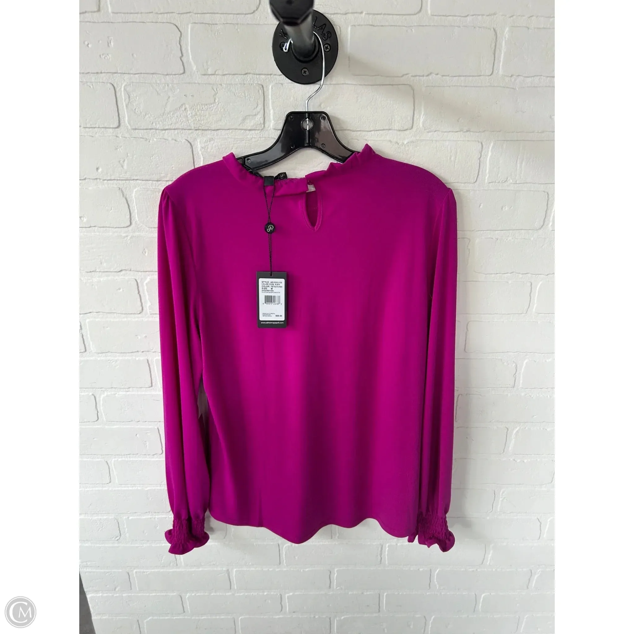 Top Long Sleeve By Adrianna Papell In Purple, Size: M
