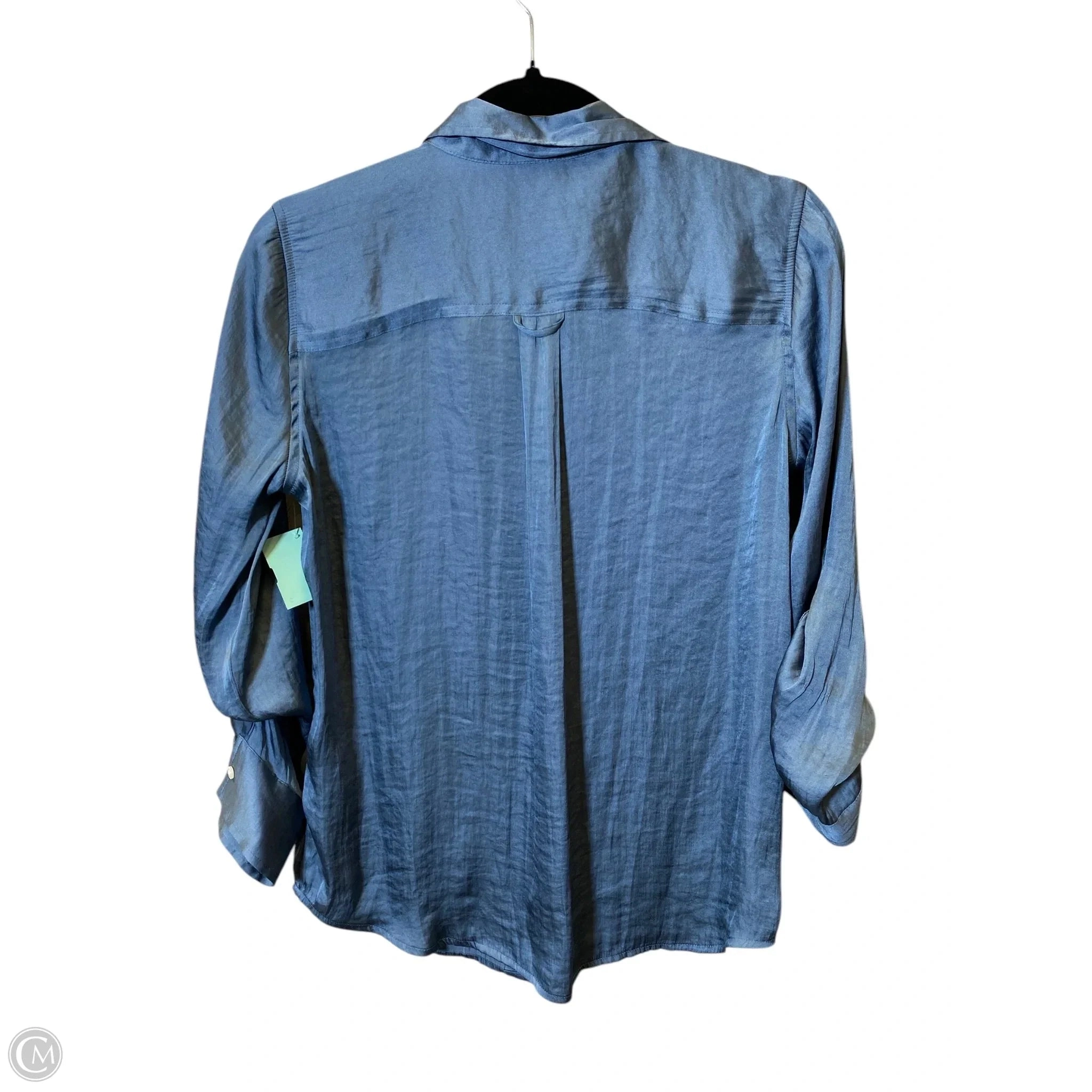 Top Long Sleeve By Banana Republic In Blue, Size: S