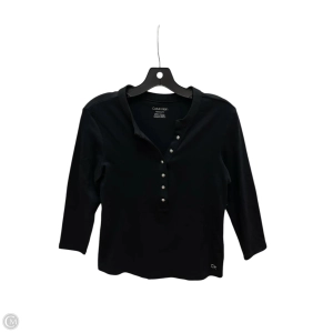Top Long Sleeve By Calvin Klein In Black, Size: Xs