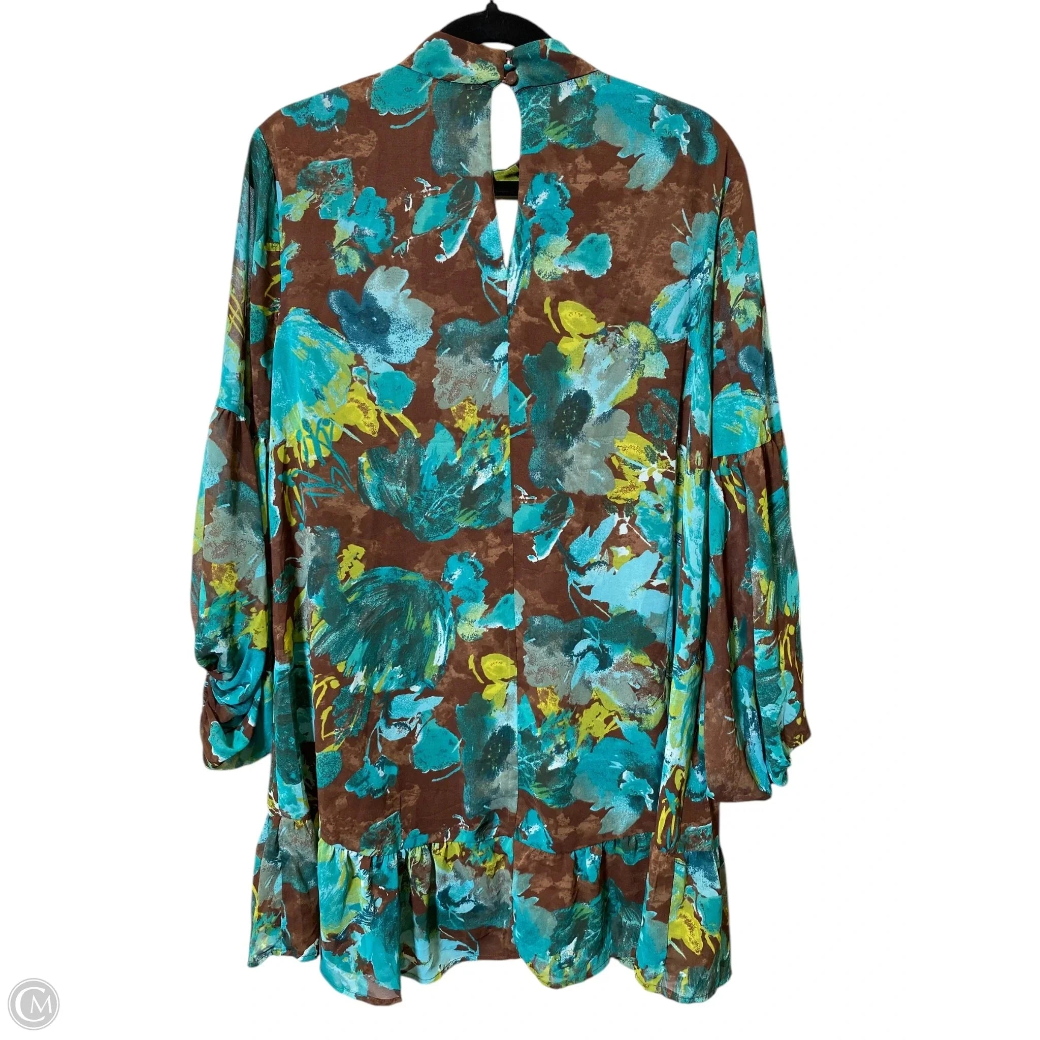 Top Long Sleeve By Cato In Brown & Green, Size: L