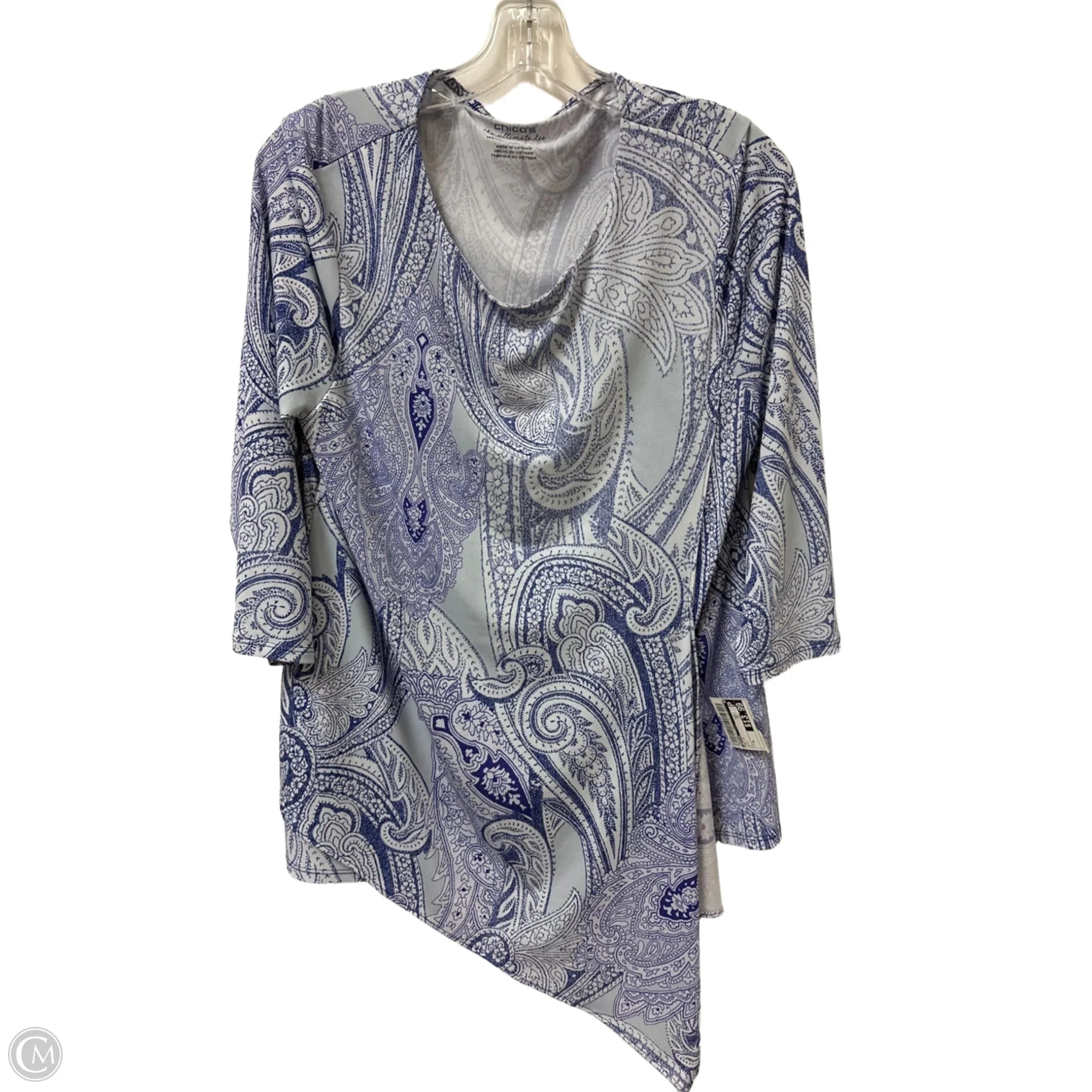 Top Long Sleeve By Chicos In Blue, Size: M