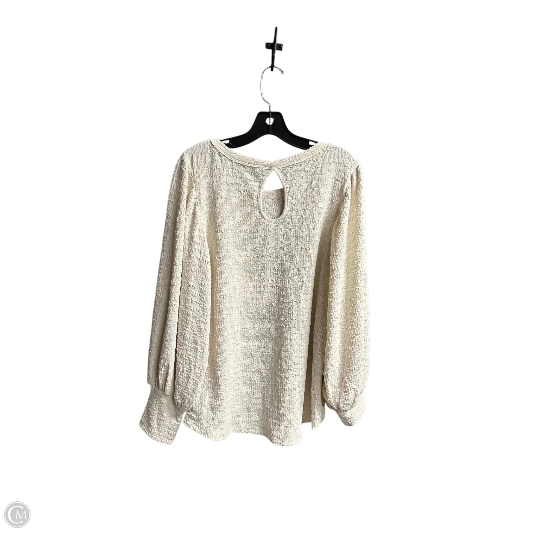 Top Long Sleeve By Jodifl In Cream, Size: M