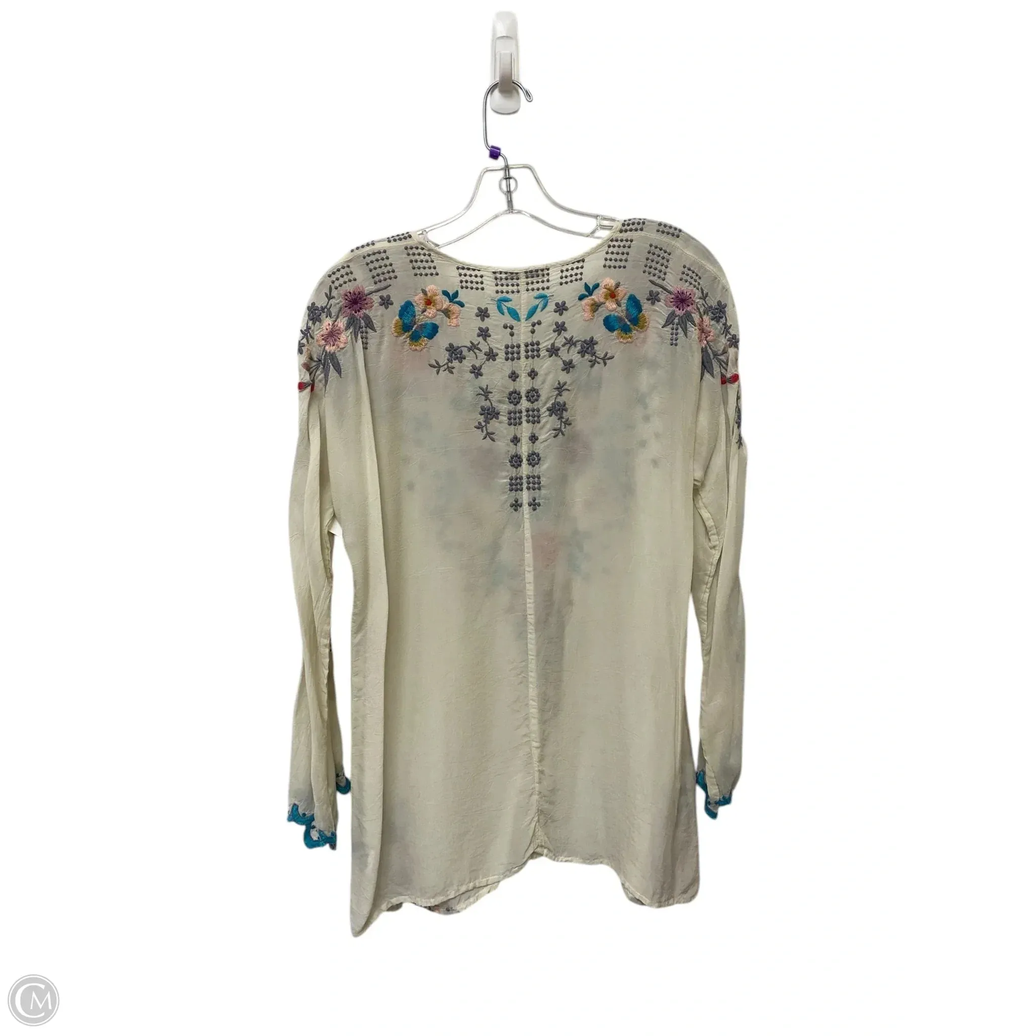 Top Long Sleeve By Johnny Was In Floral Print, Size: M