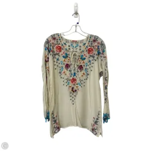 Top Long Sleeve By Johnny Was In Floral Print, Size: M