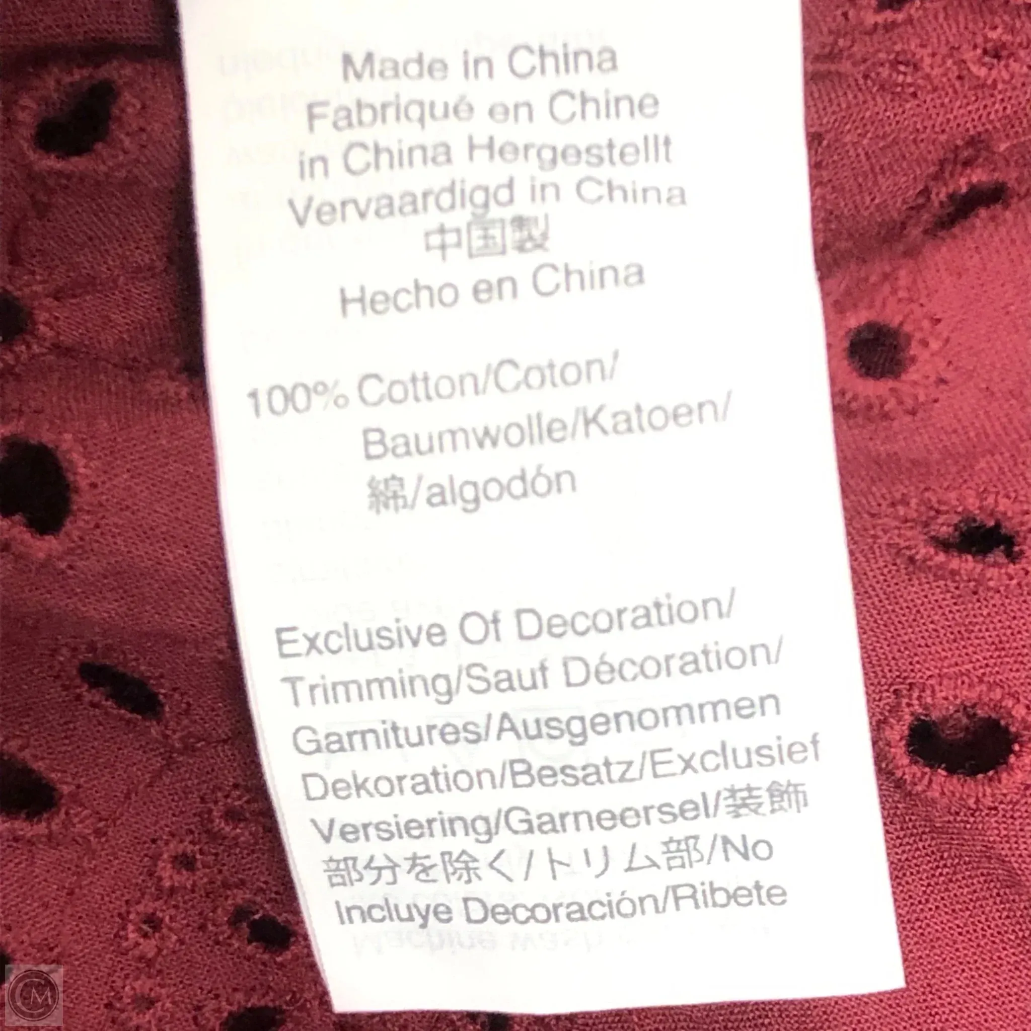 Top Long Sleeve By Madewell In Maroon, Size: S