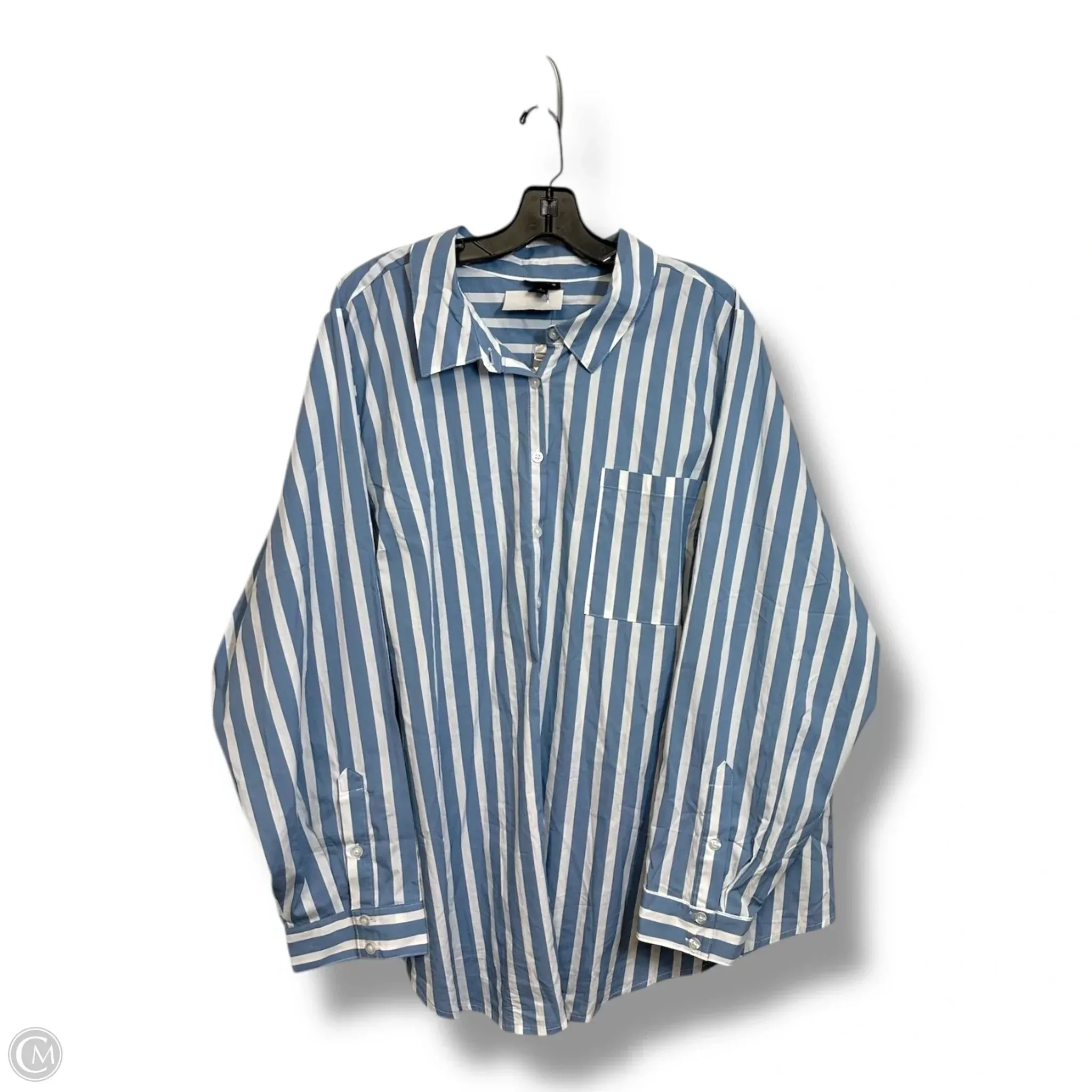 Top Long Sleeve By Torrid In Striped Pattern, Size: 4