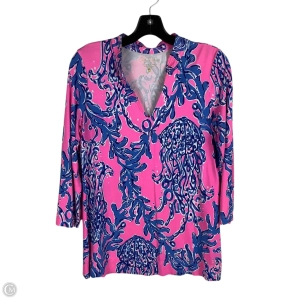 Top Long Sleeve Designer By Lilly Pulitzer In Pink, Size: S