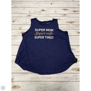 Top Sleeveless By Apt 9 In Blue, Size: Xl