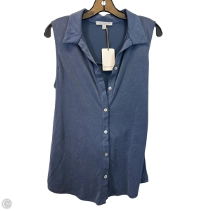Top Sleeveless By Green Envelope In Blue, Size: L