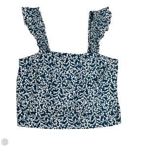 Top Sleeveless By J. Crew In Blue & White, Size: L