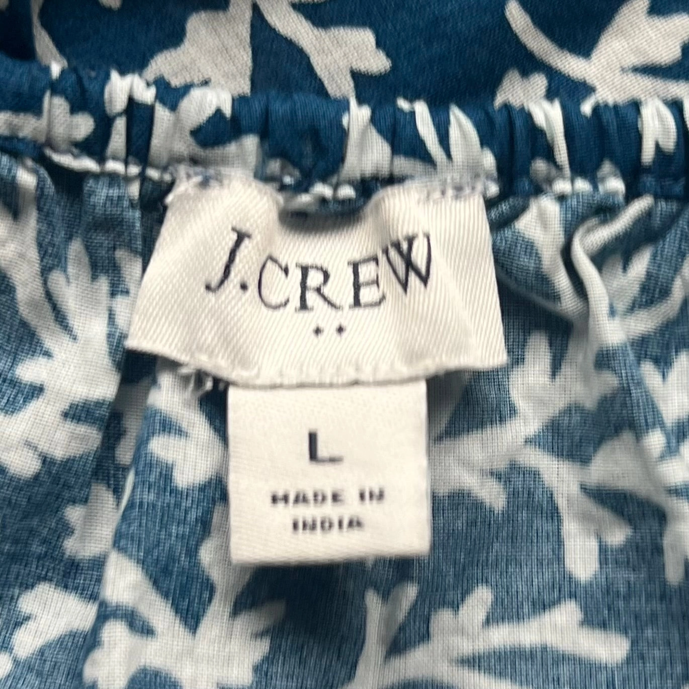 Top Sleeveless By J. Crew In Blue & White, Size: L