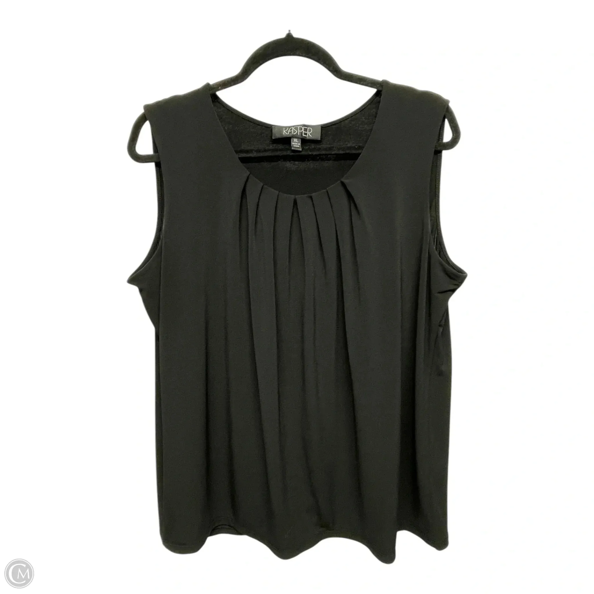 Top Sleeveless By Kasper In Black, Size: Xl