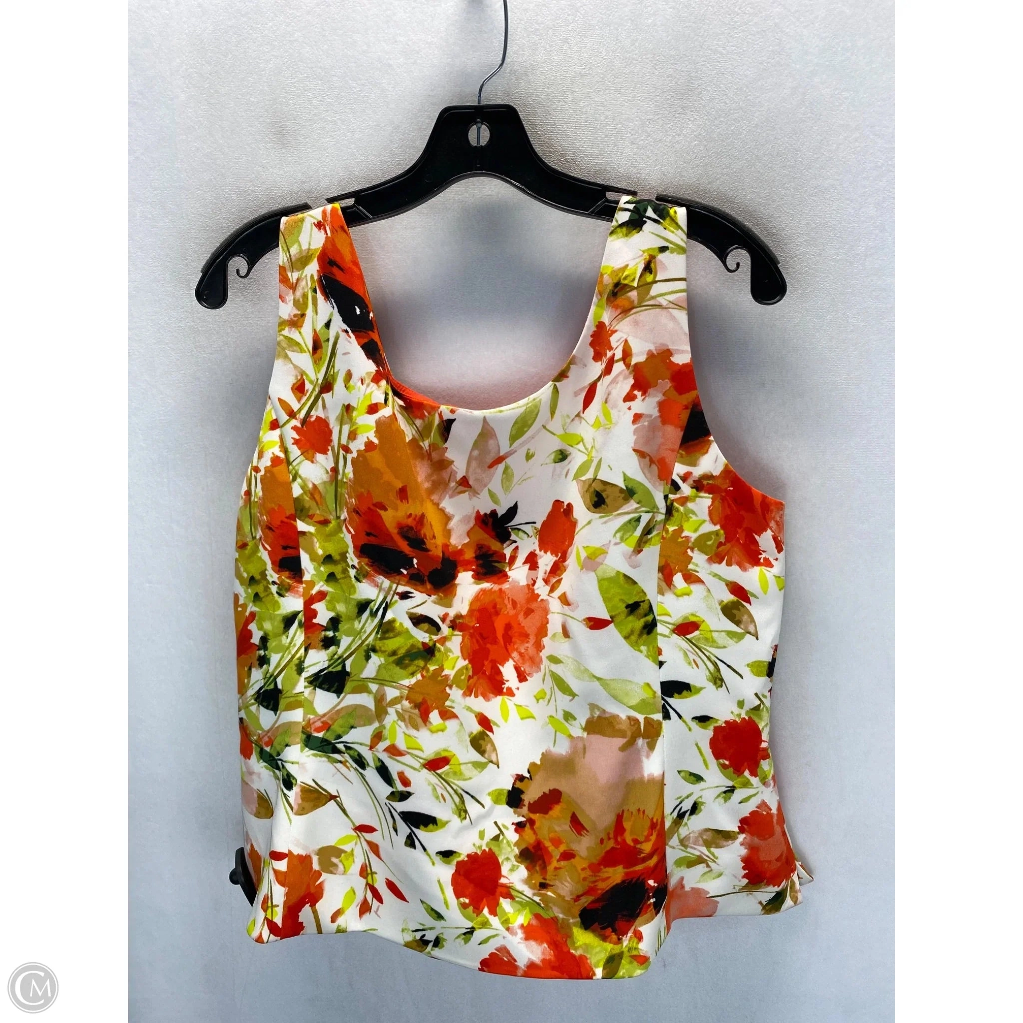 Top Sleeveless By Kasper In Floral Print, Size: 14