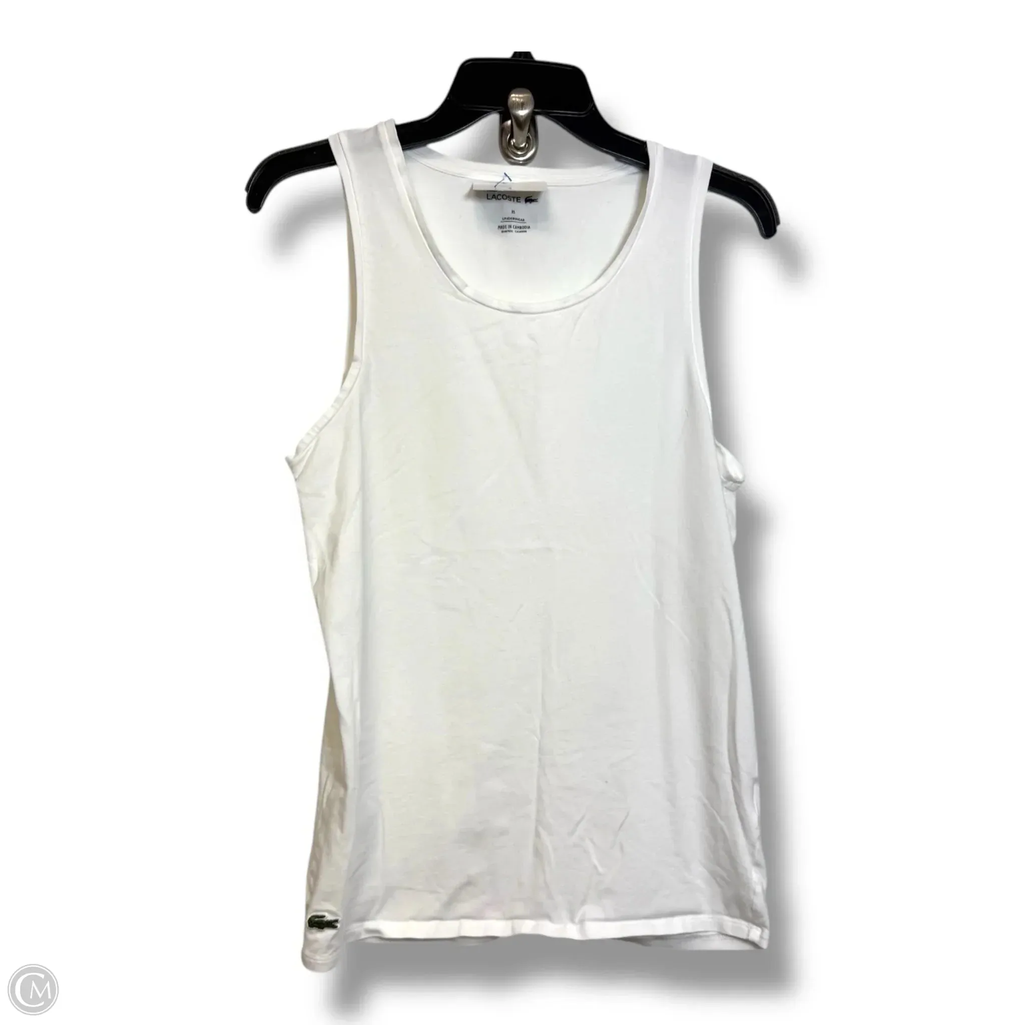 Top Sleeveless By Lacoste In White, Size: Xs
