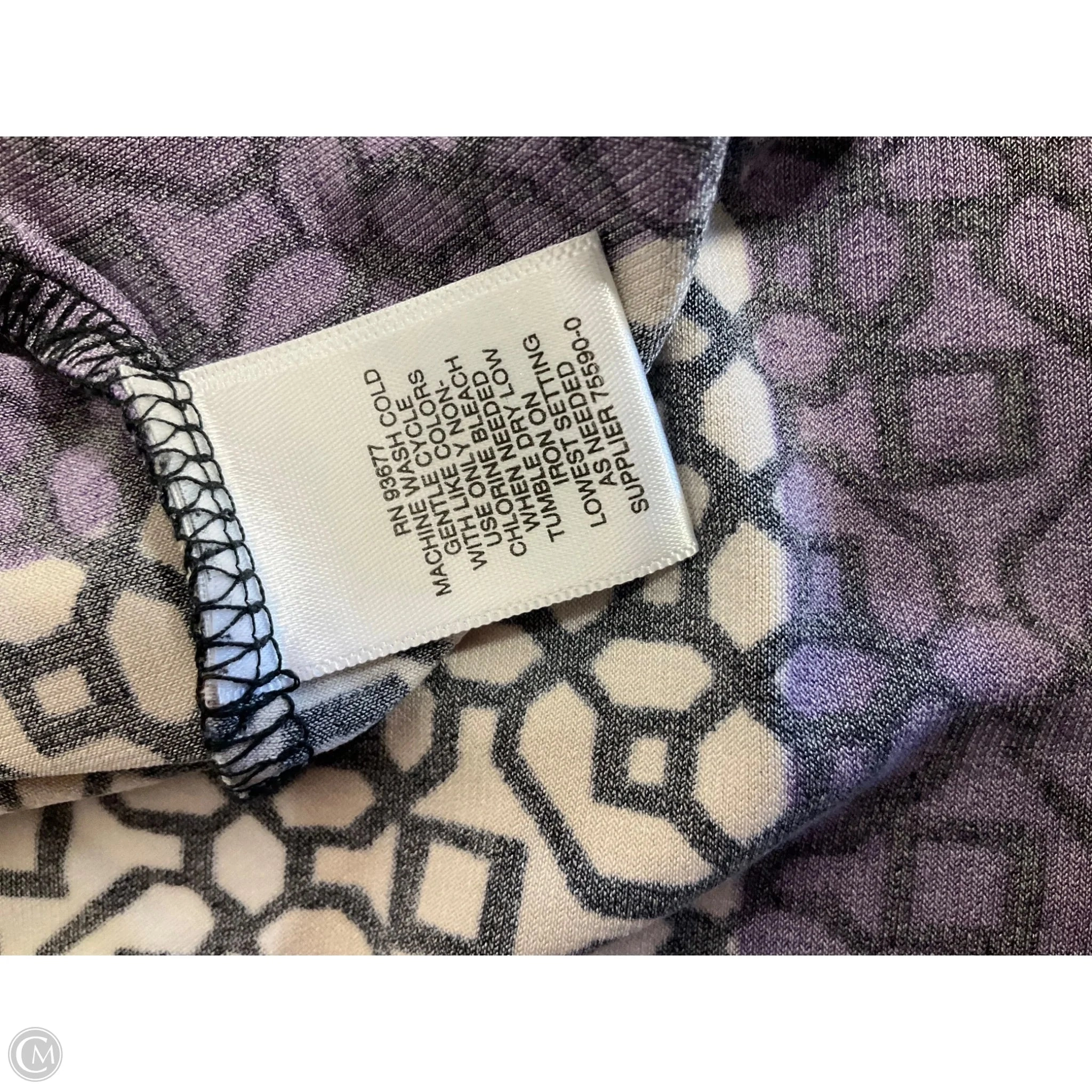 Top Sleeveless By Liz Claiborne In Black & White, Size: L