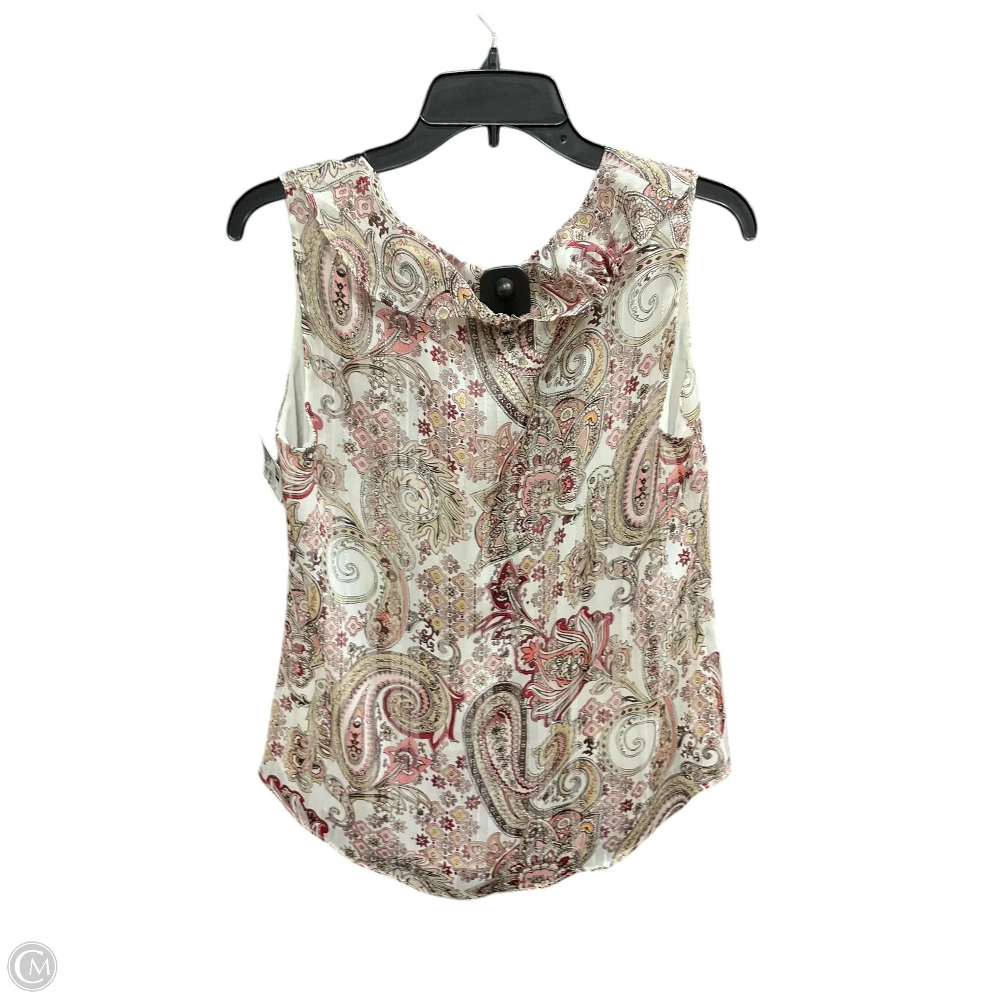 Top Sleeveless By White House Black Market In Paisley Print, Size: S