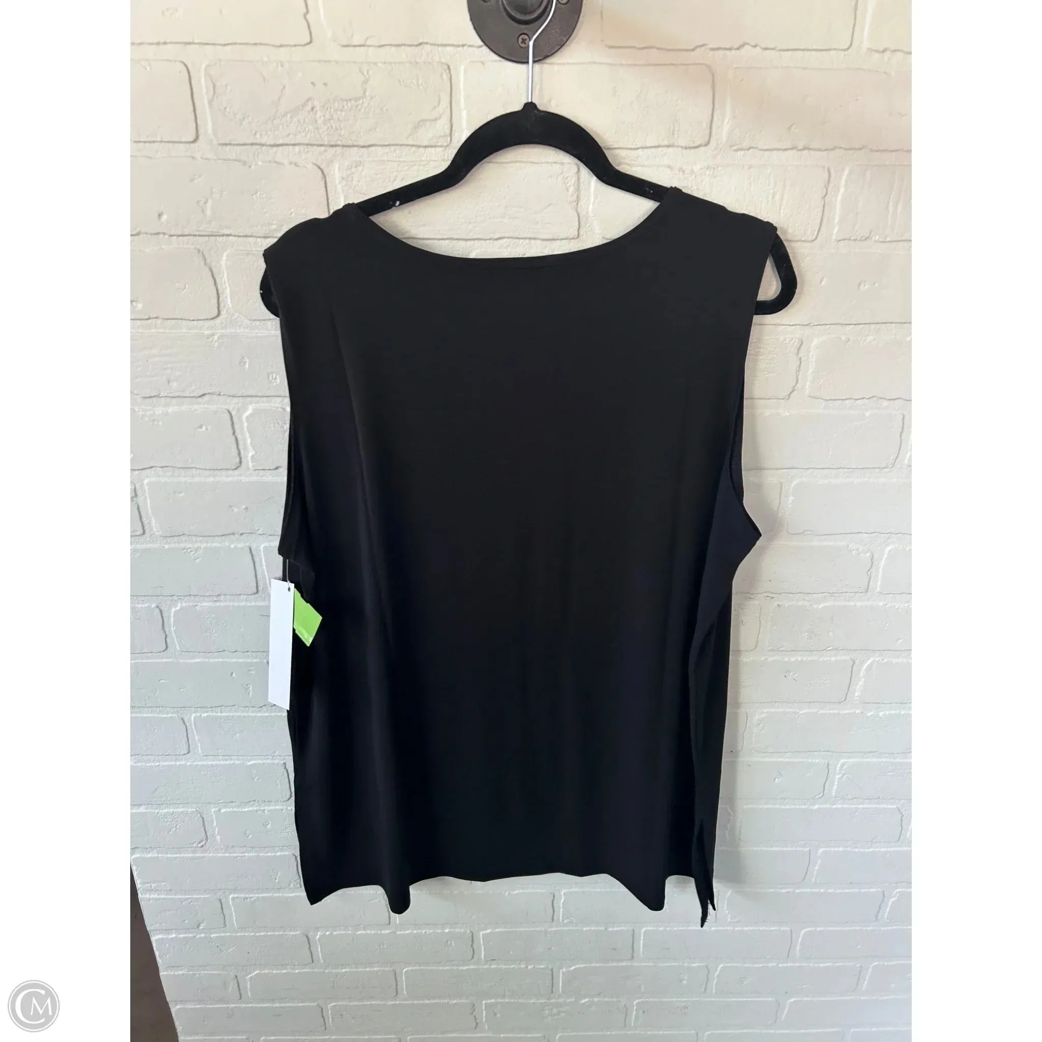 Top Sleeveless By Zenana Outfitters In Black, Size: 2x