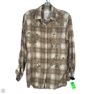 Tunic Long Sleeve By Johnny Was In Green & Tan, Size: S